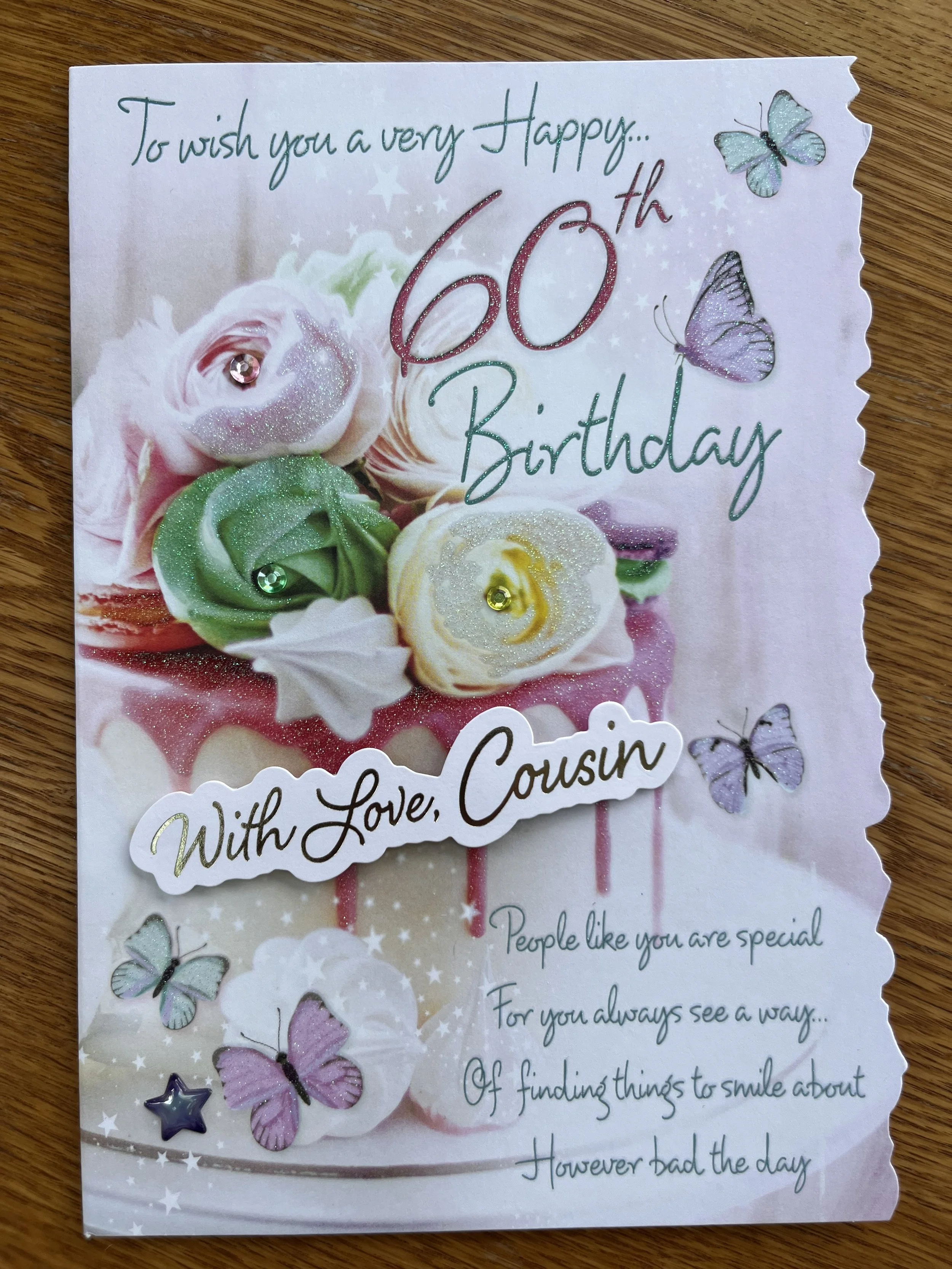 Special Cousin 60th Birthday card