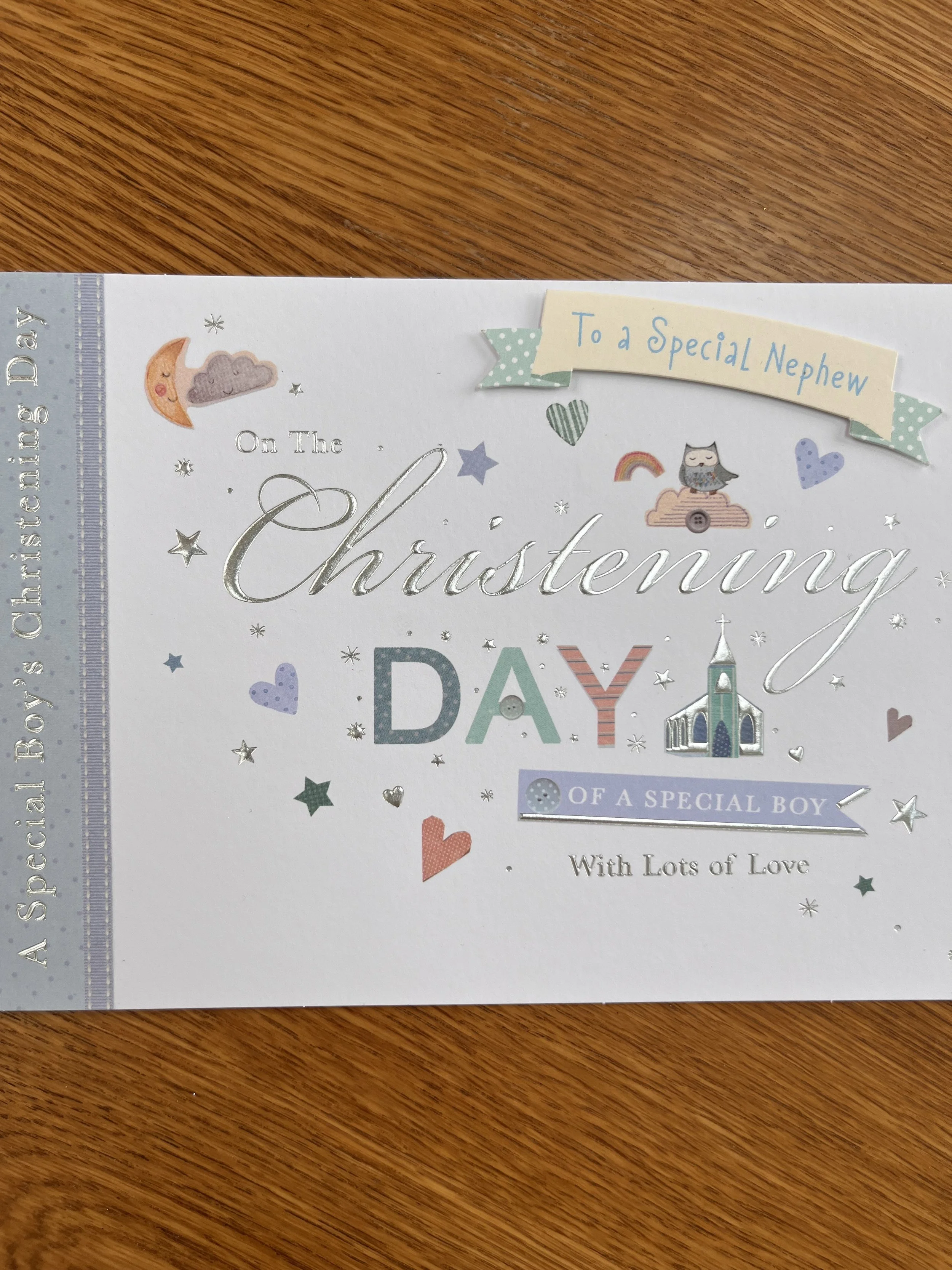 Special Nephew Christening day card
