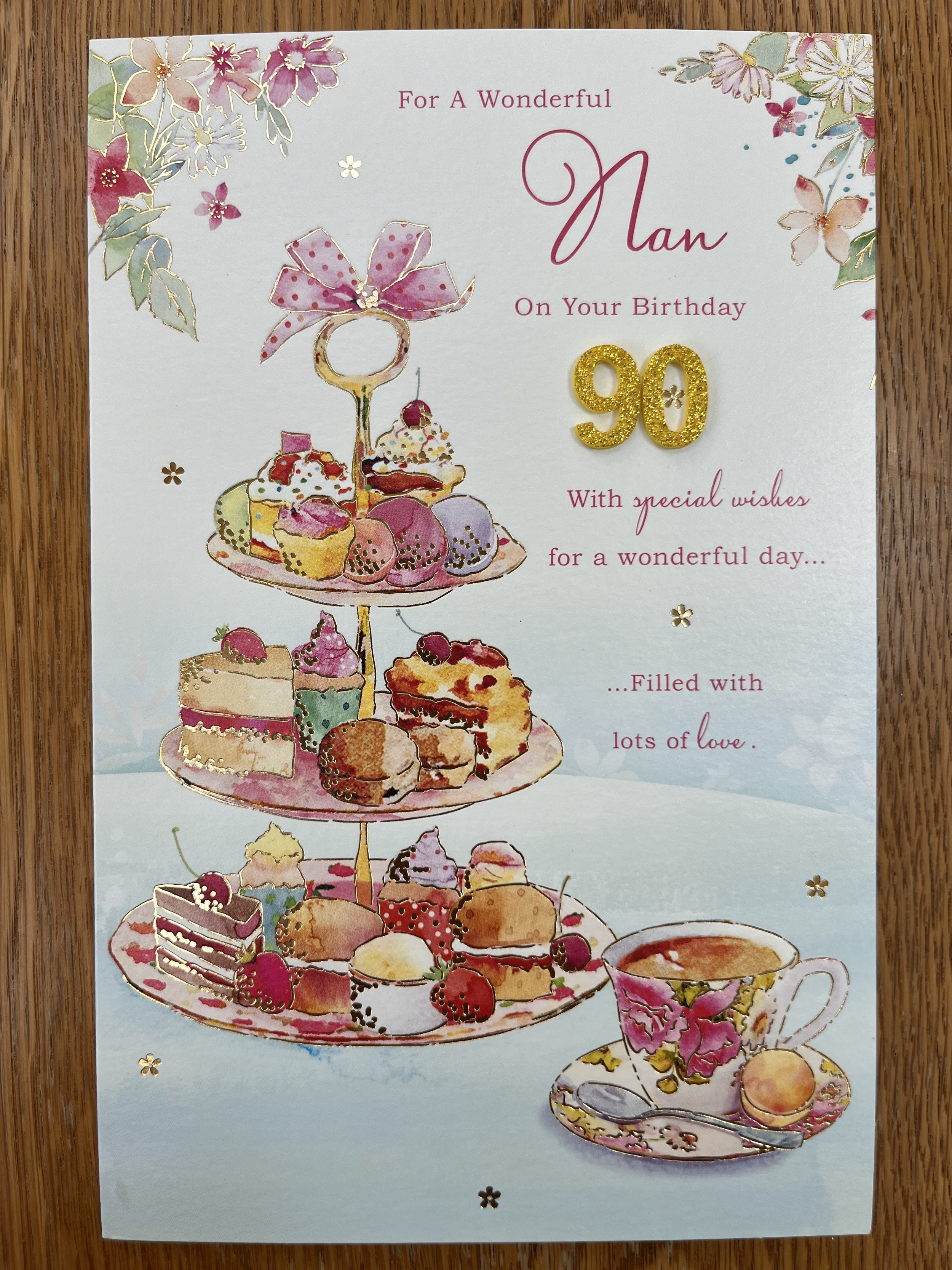 Nan 90th Birthday Card