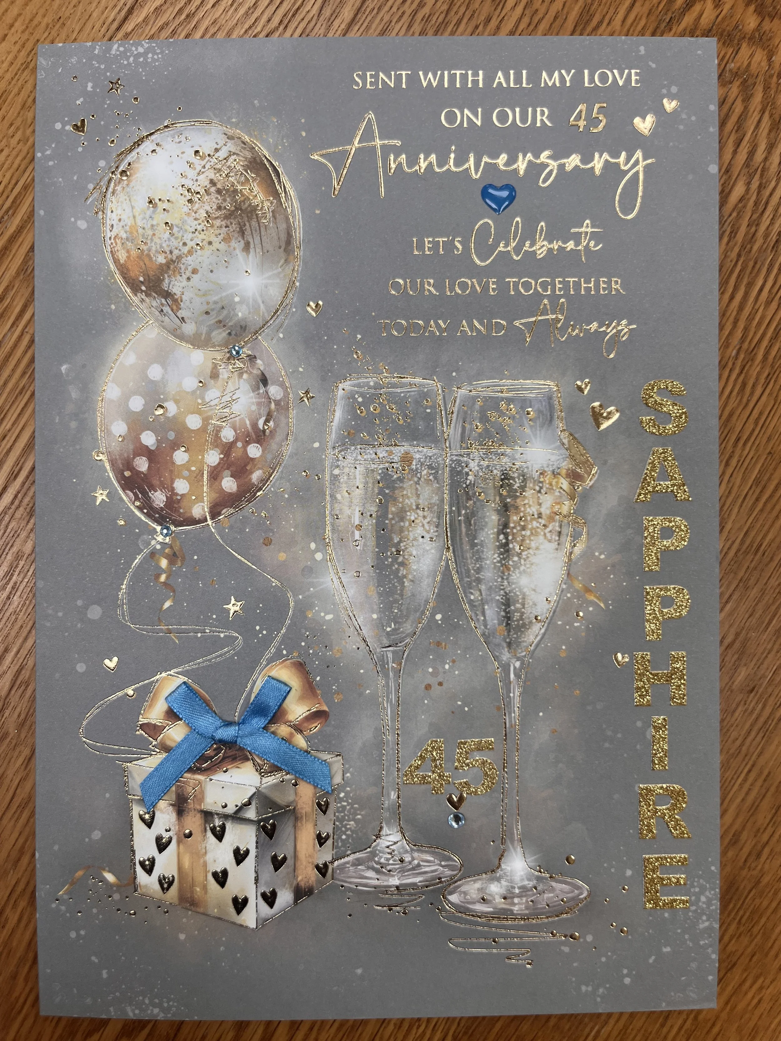 Our 45th anniversary card