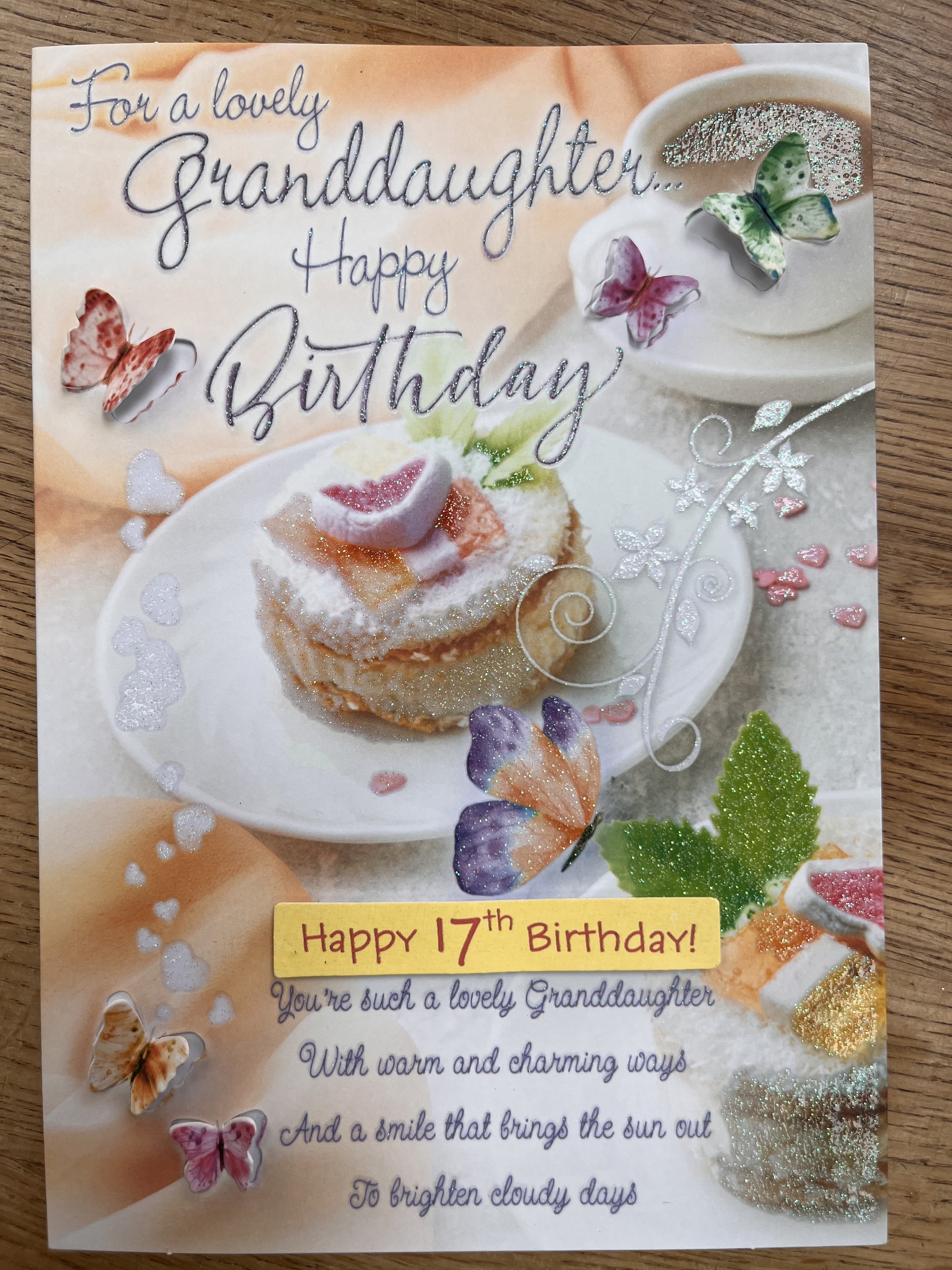 Granddaughter 17th Birthday Card