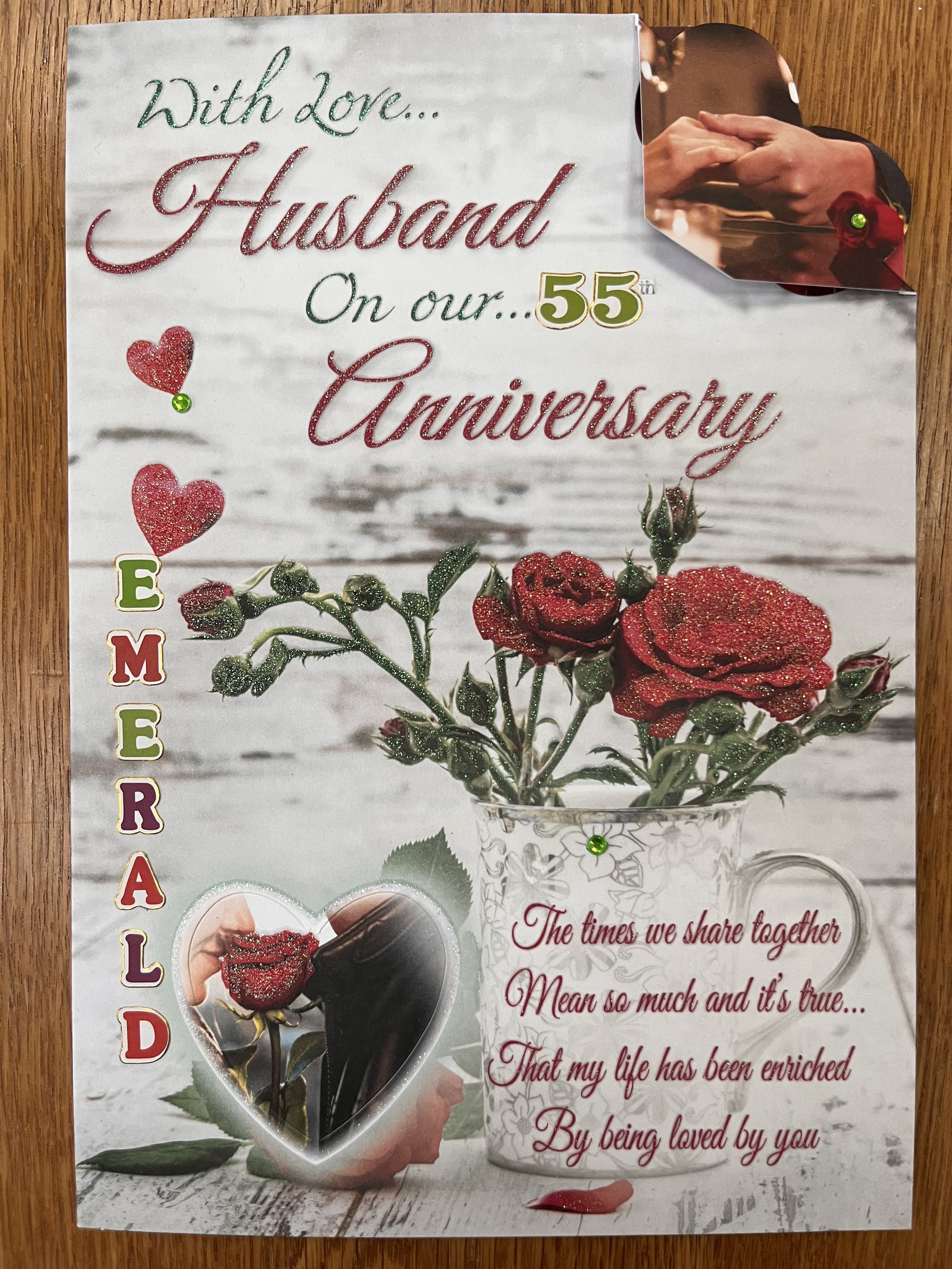 Husband 55th Wedding Anniversary Card