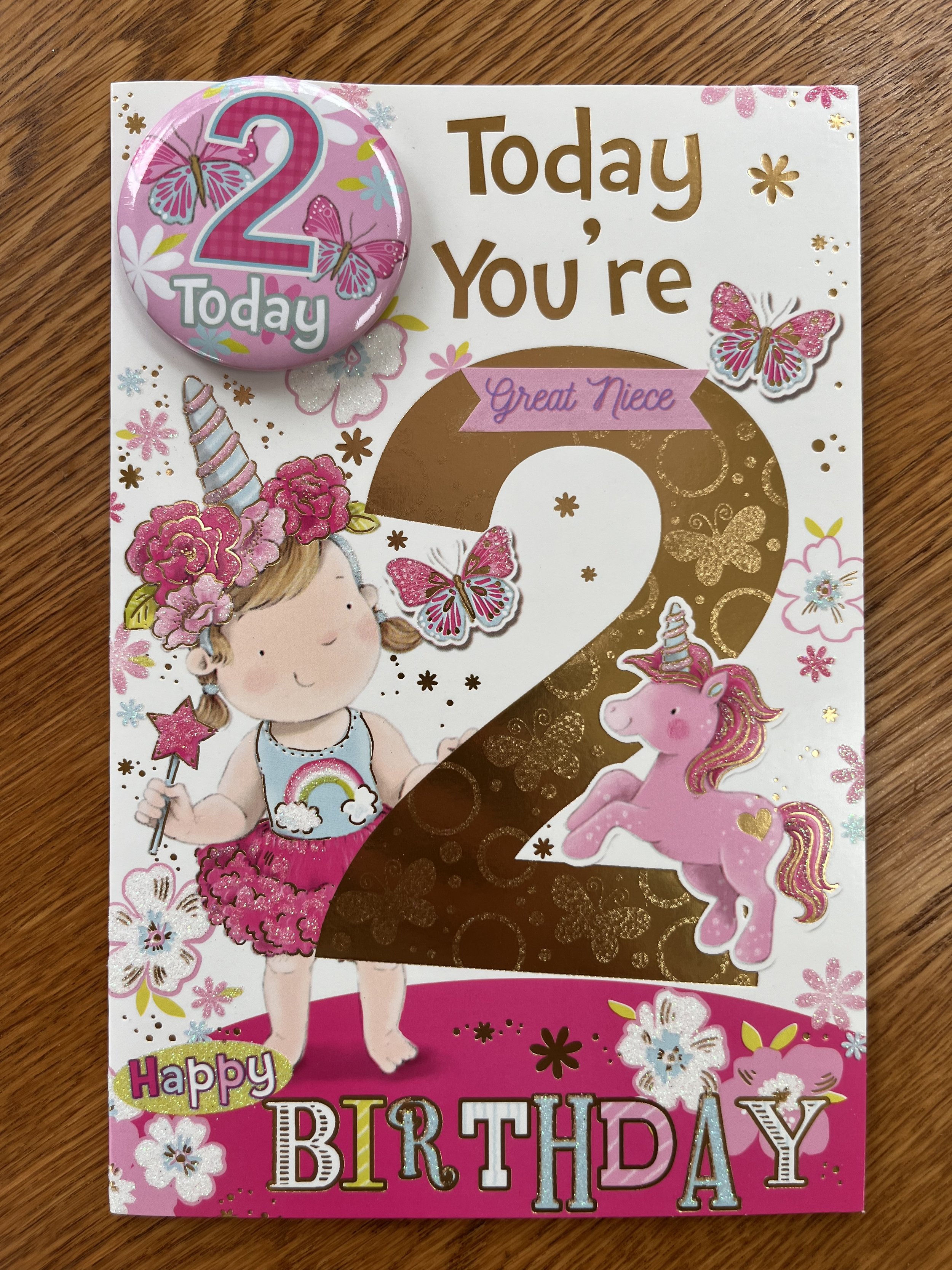 Great Niece age 2 Birthday card