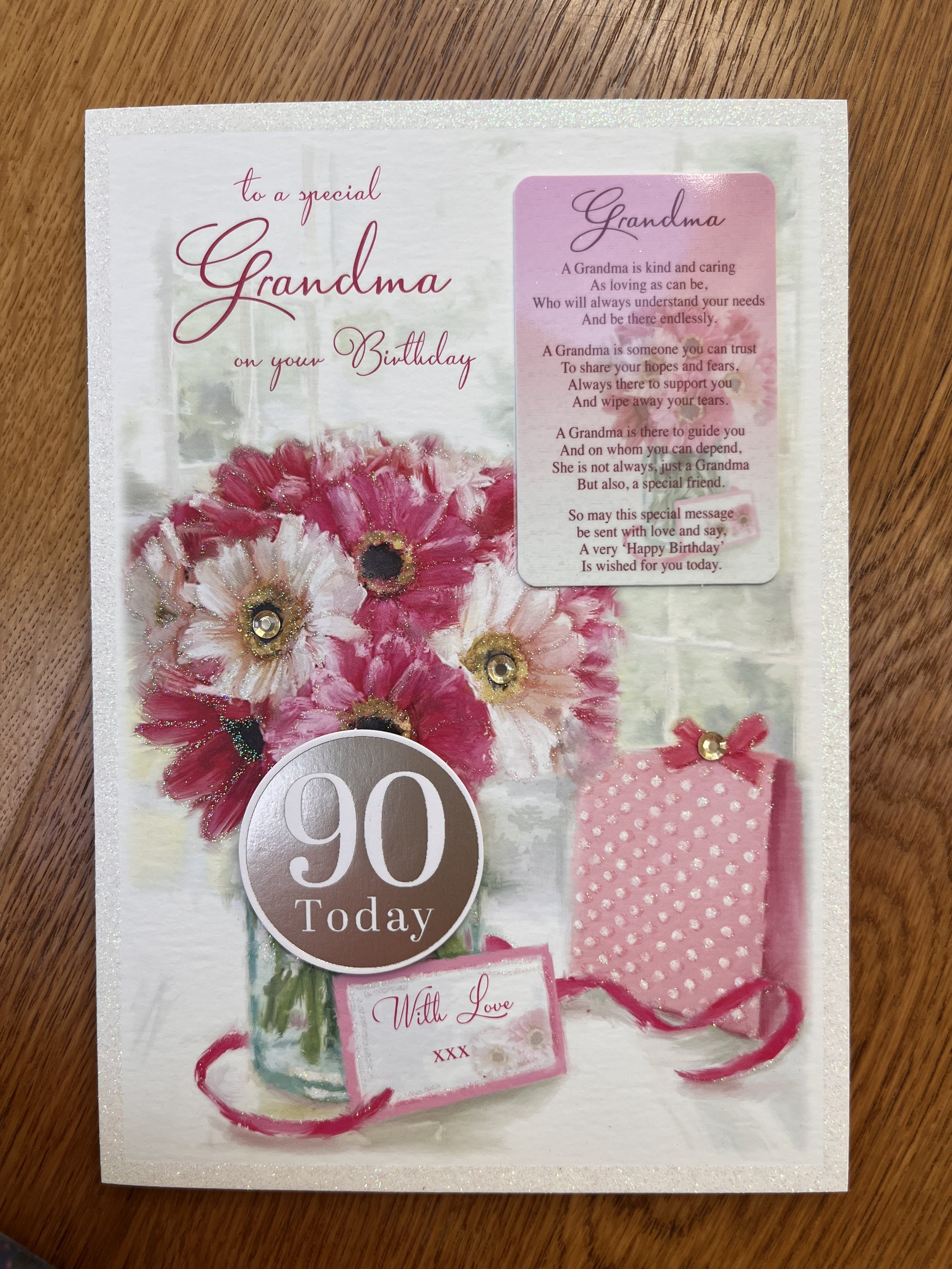 Special Grandma 90th Birthday Card