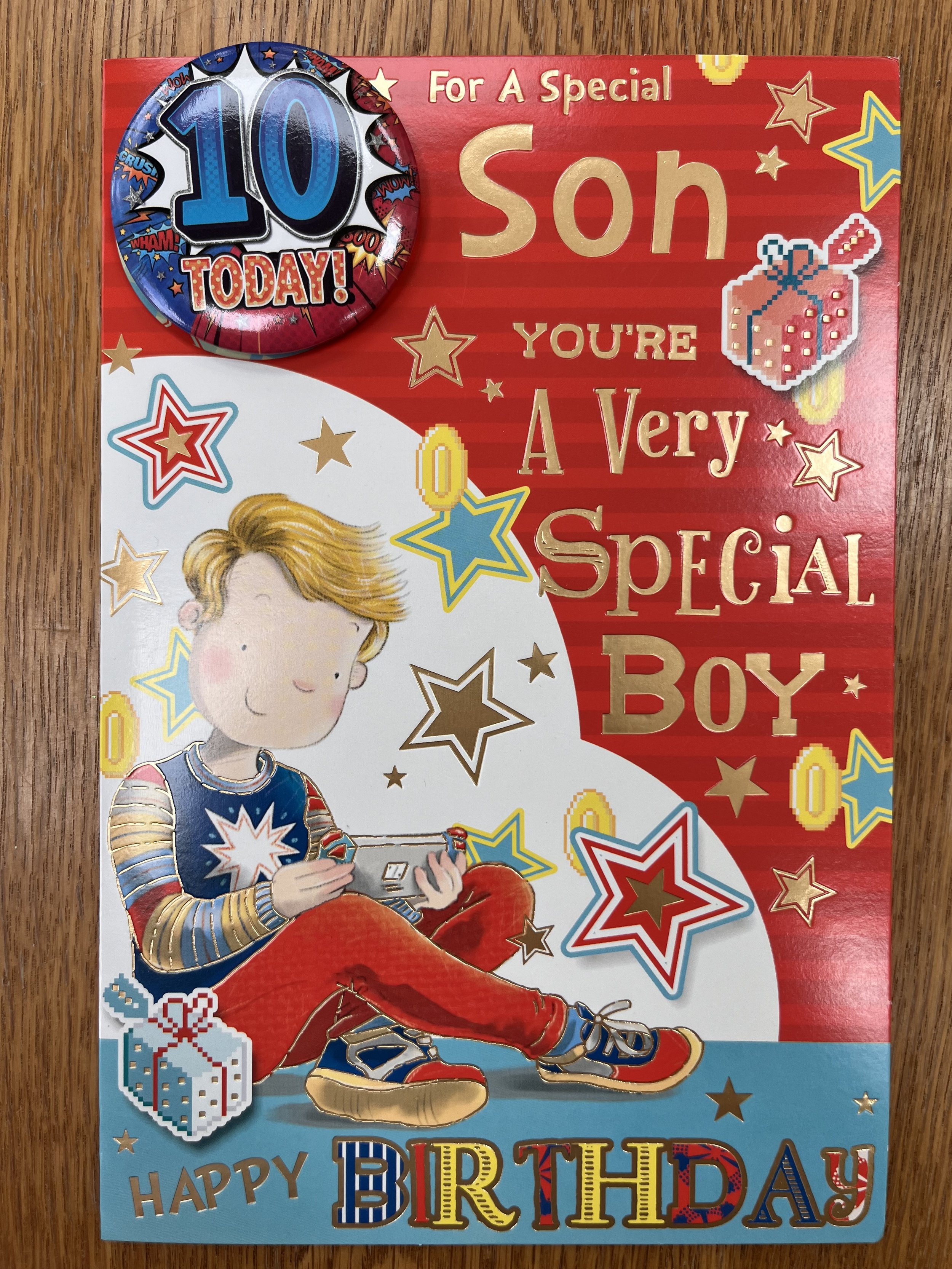 Son 10th Birthday Card