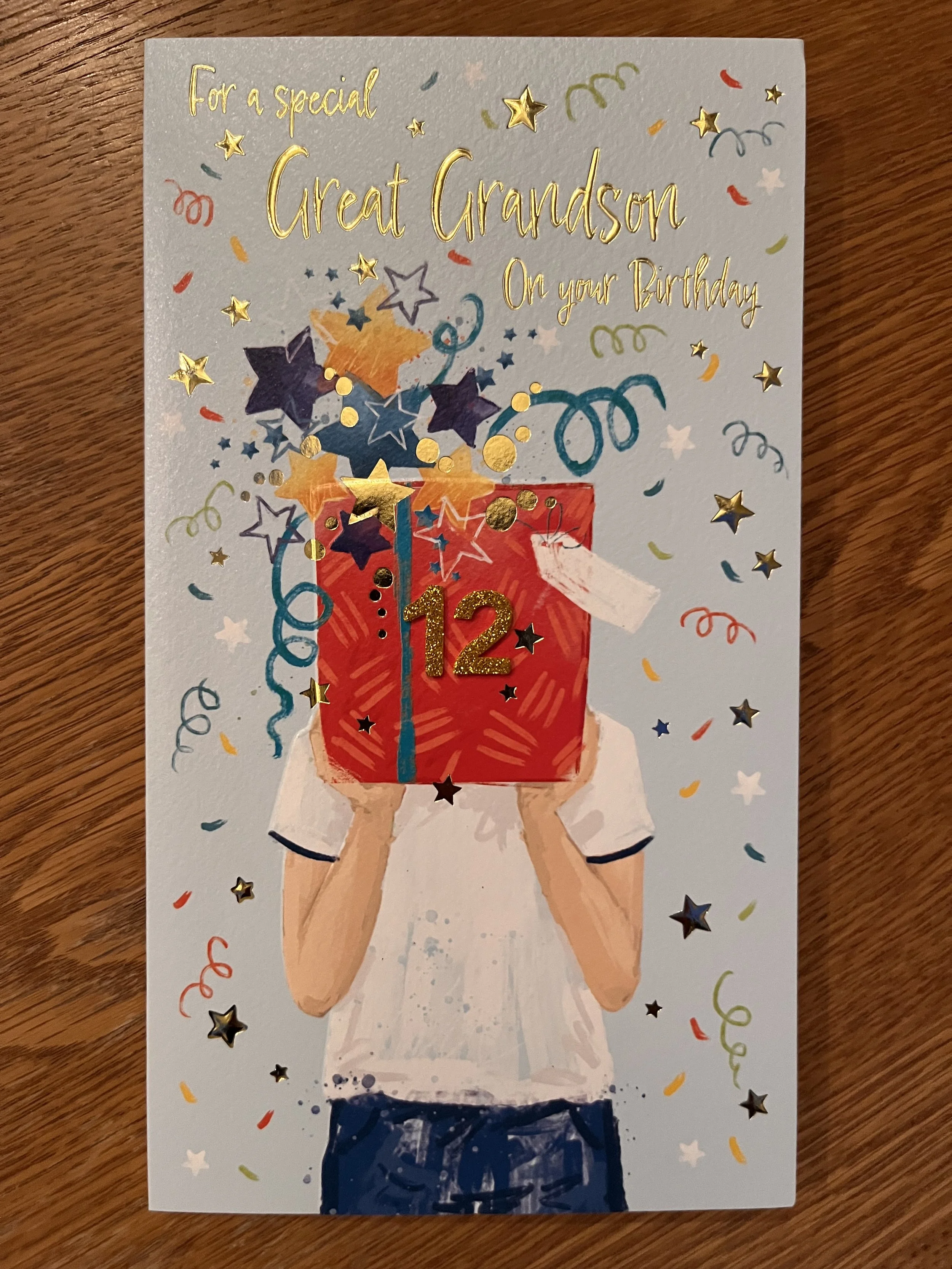 Great Grandson 12th birthday card