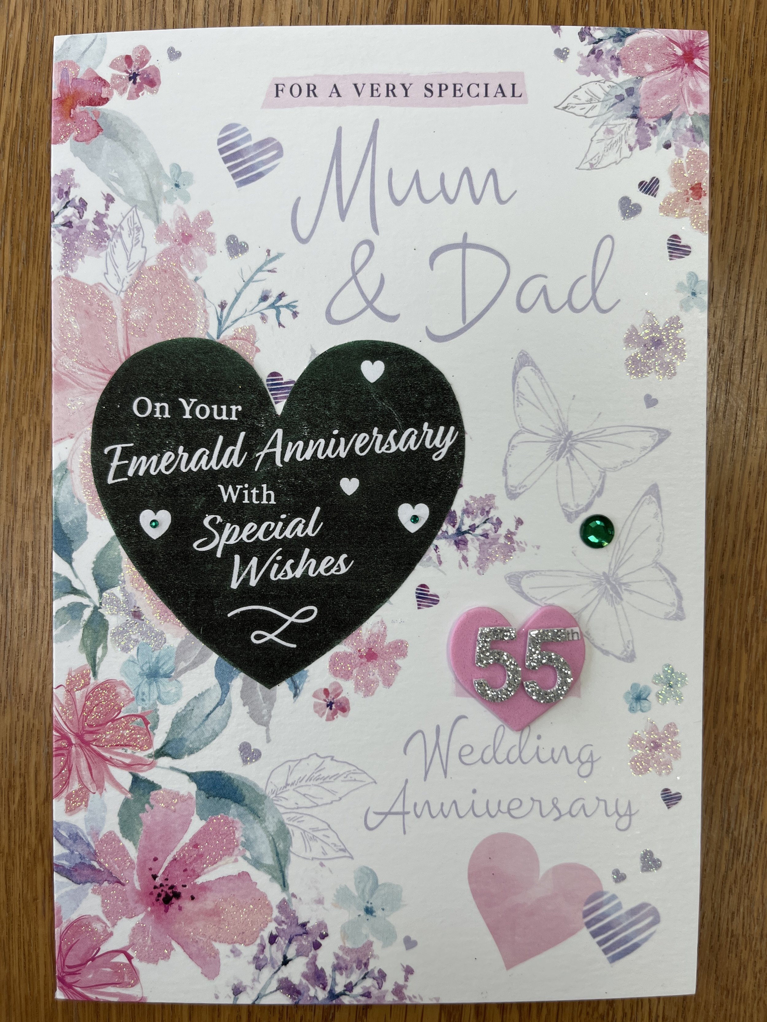 Mum and Dad 55th anniversary card