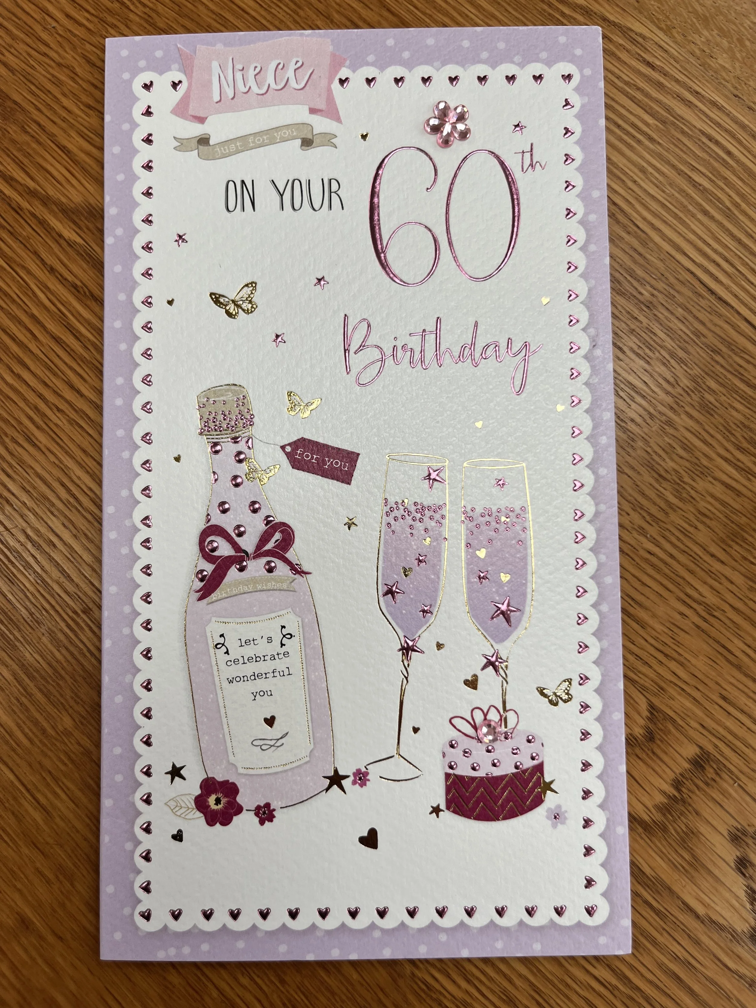 Niece 60th Birthday card