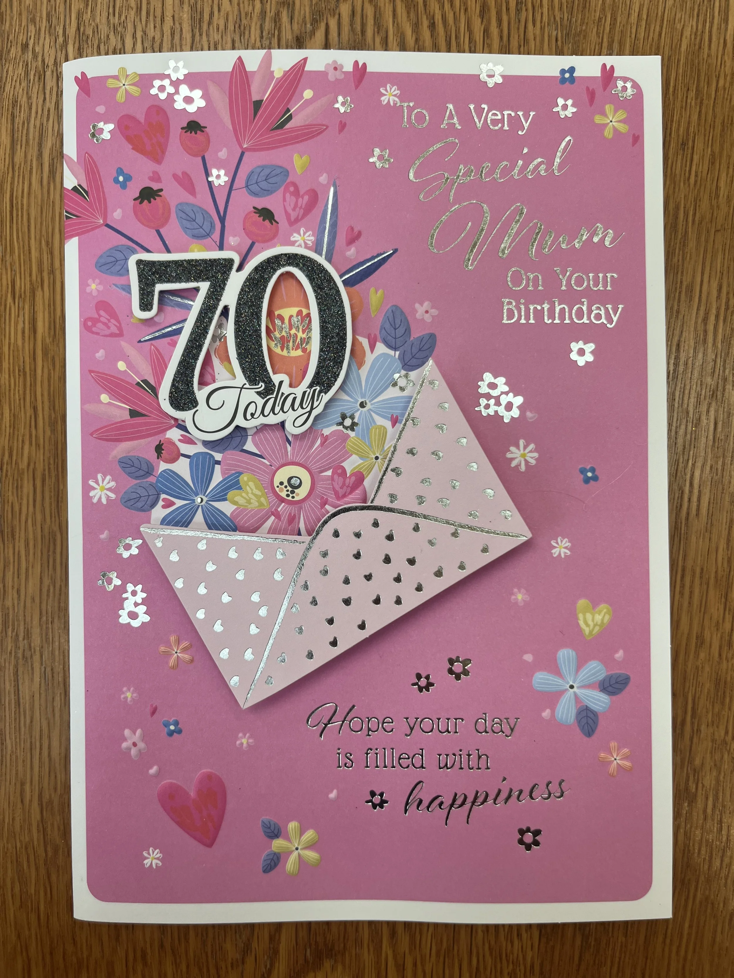 Mum 70 Birthday Card