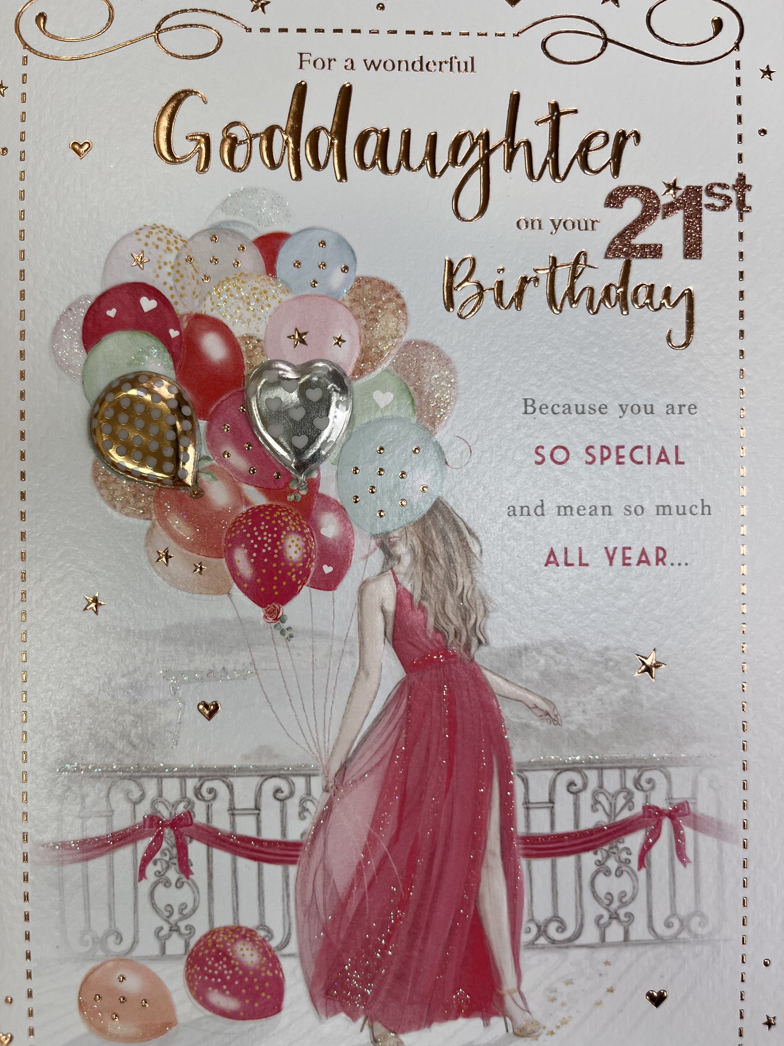 Goddaughter 21st Birthday card