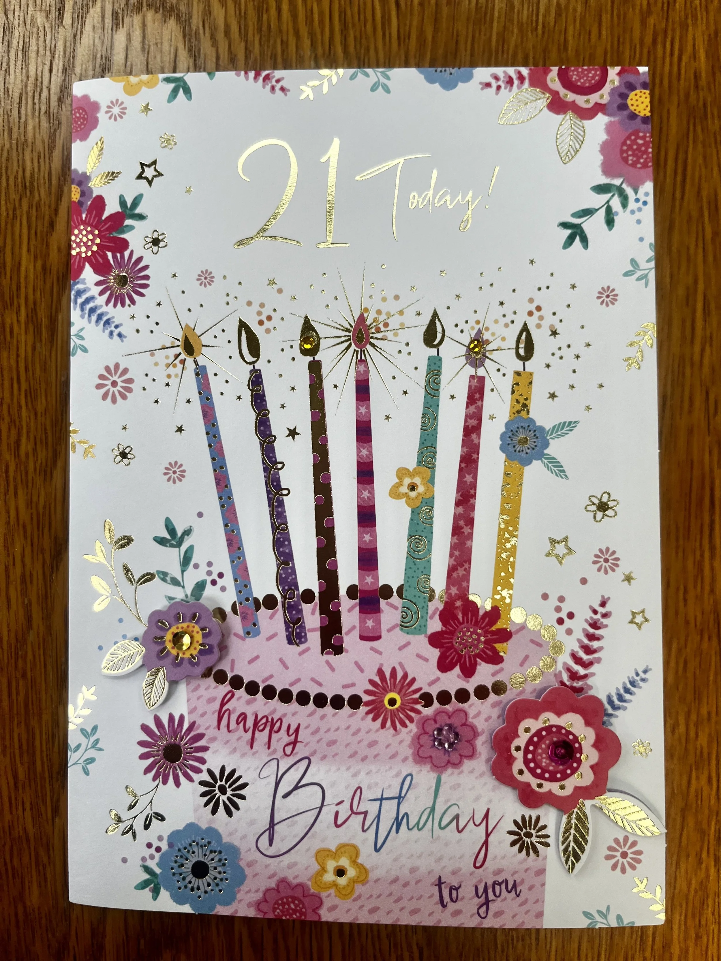 21st birthday card