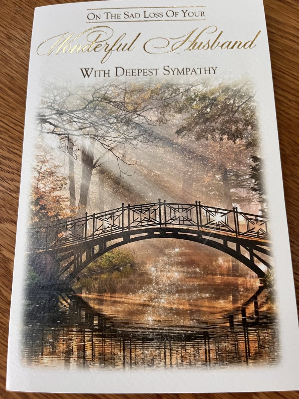 Loss of Husband Sympathy Card — Special Thoughts