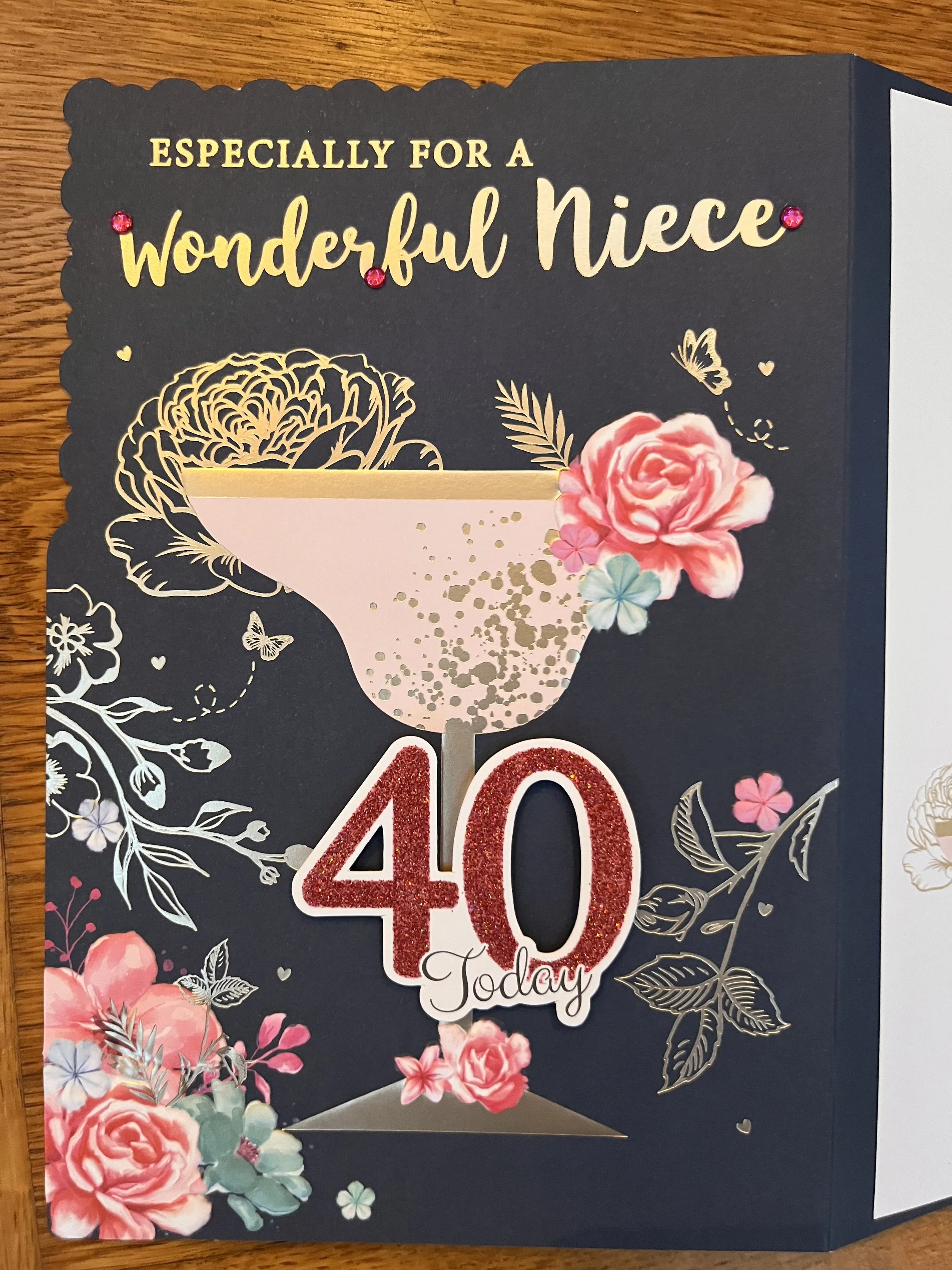 Niece 40th Birthday card