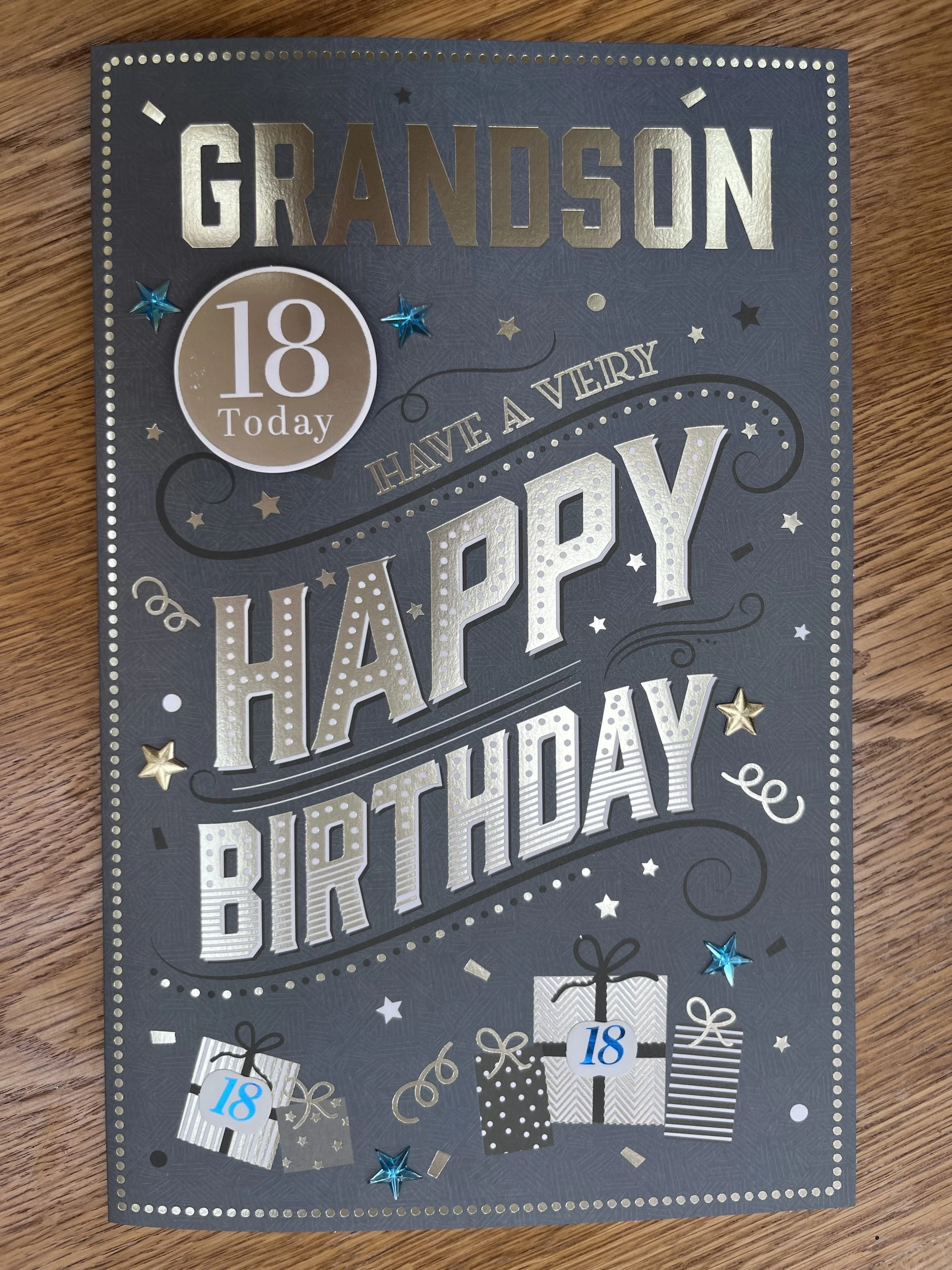 2008 Extra Special Grandson 18th birthday card