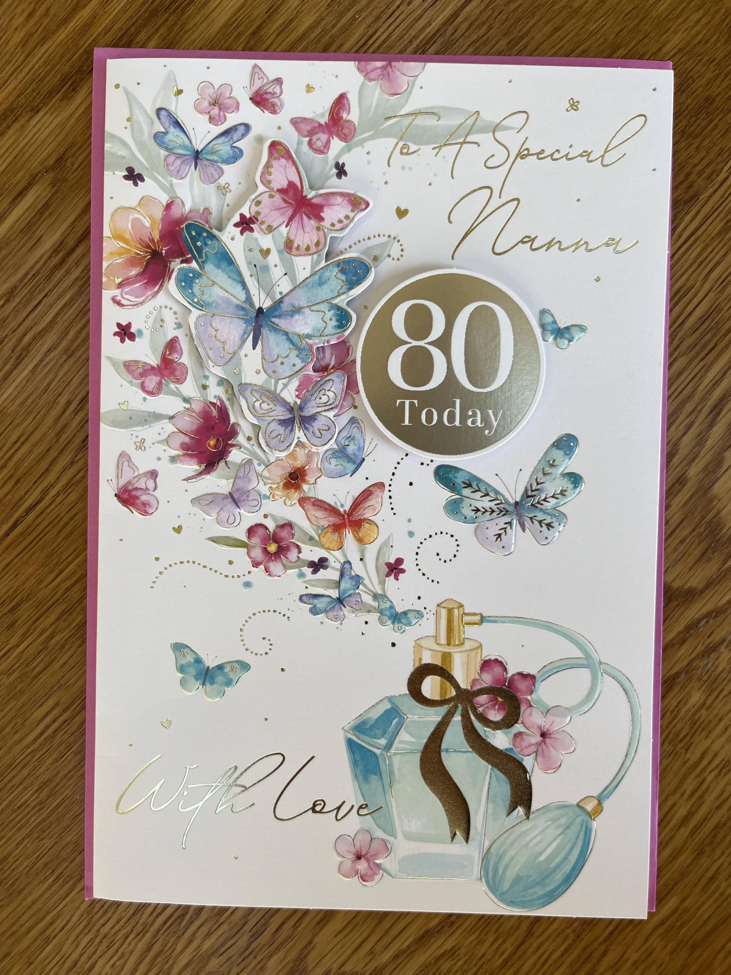Nanna 80th Birthday Card
