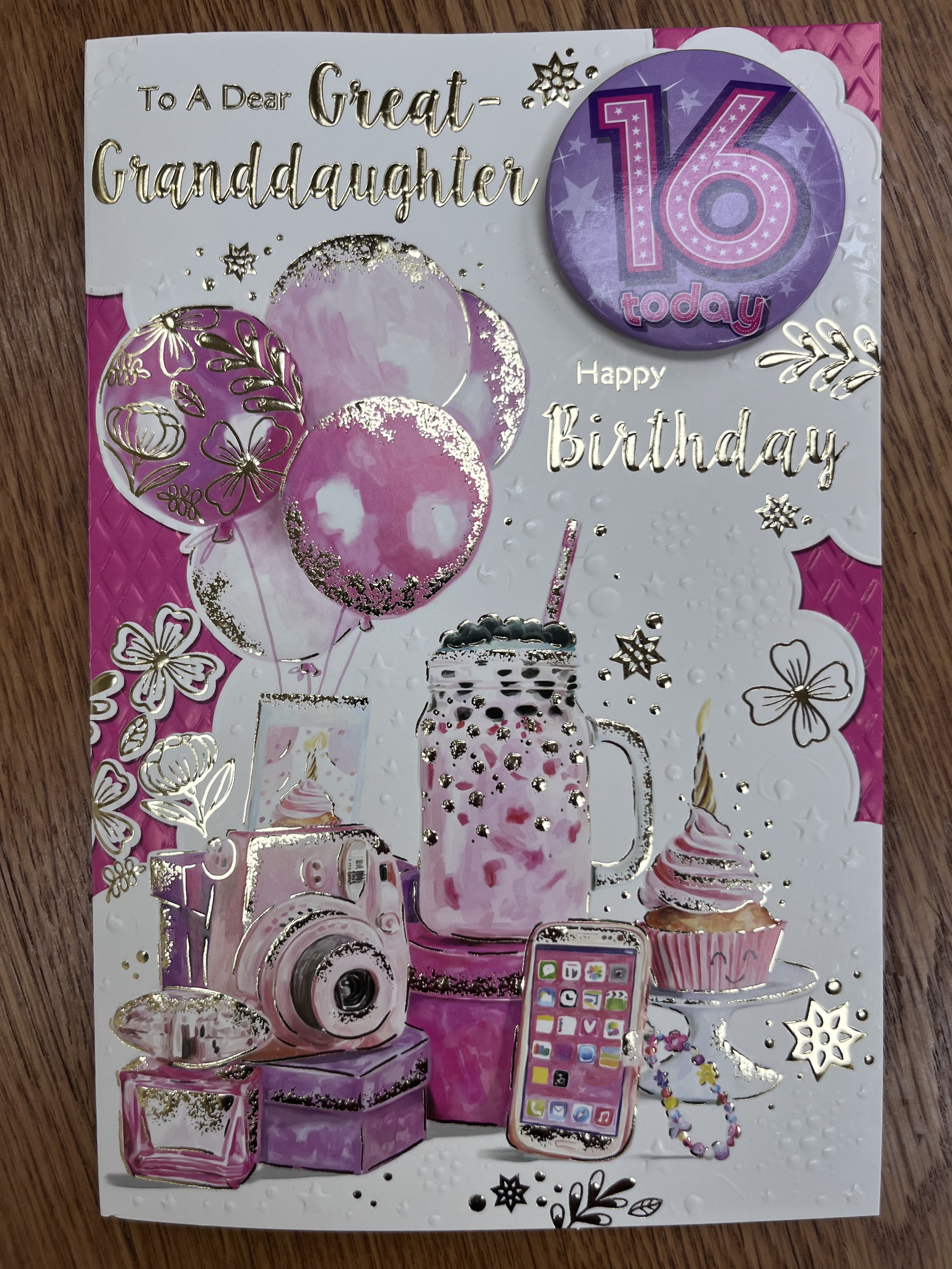 Great Granddaughter 16th birthday card