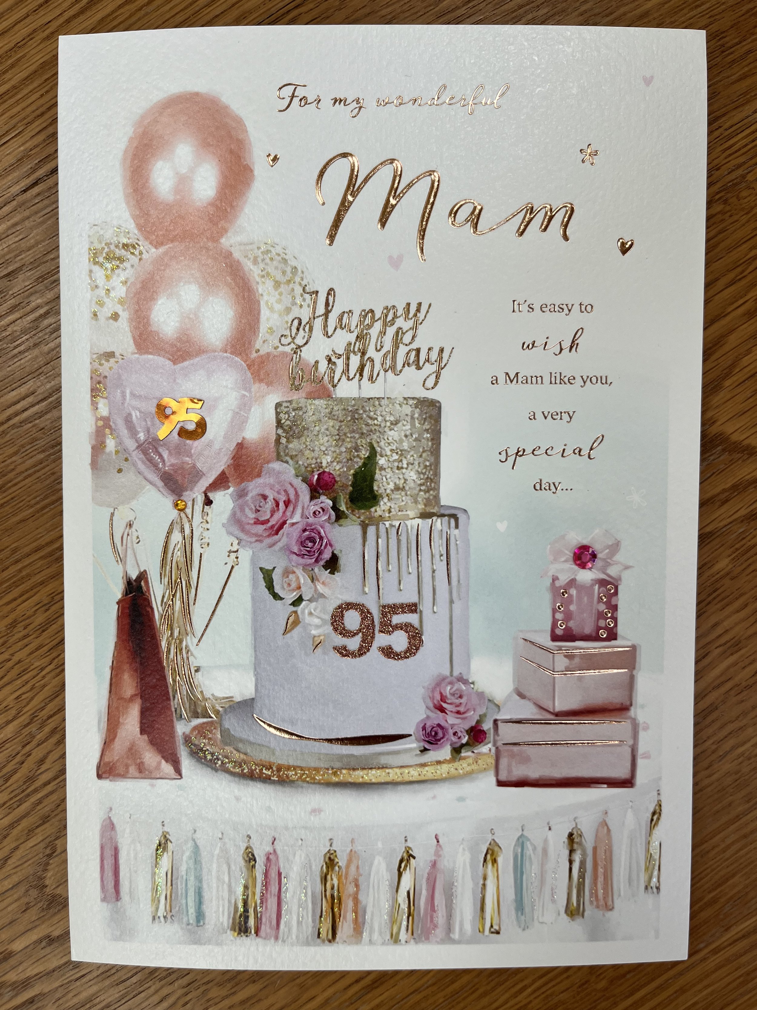 Mam 95th birthday card