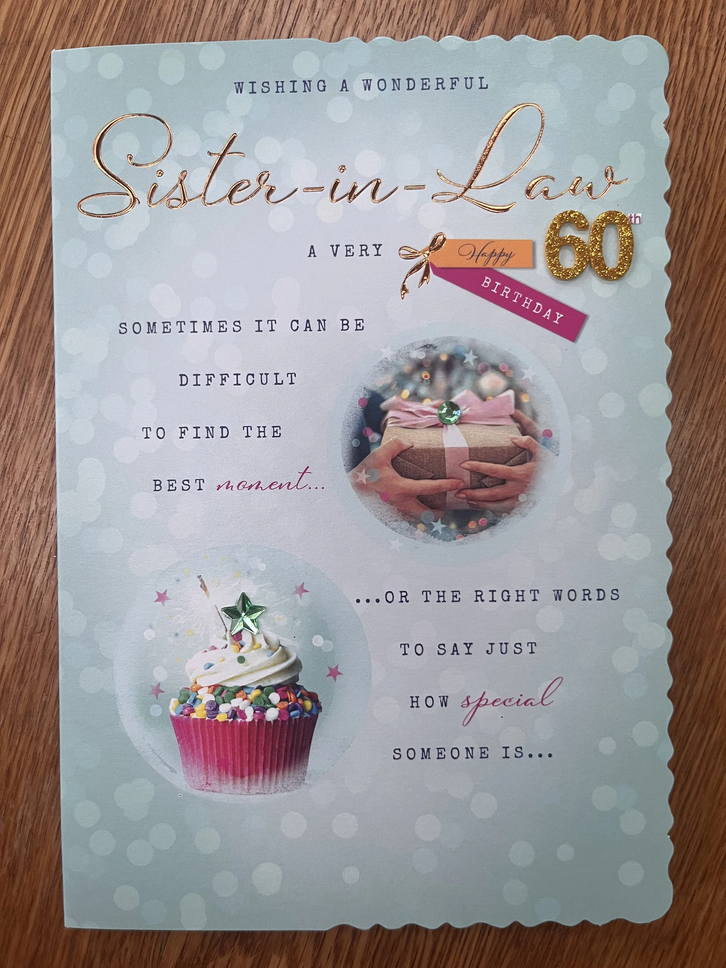 Sister-in-Law 60th Birthday card