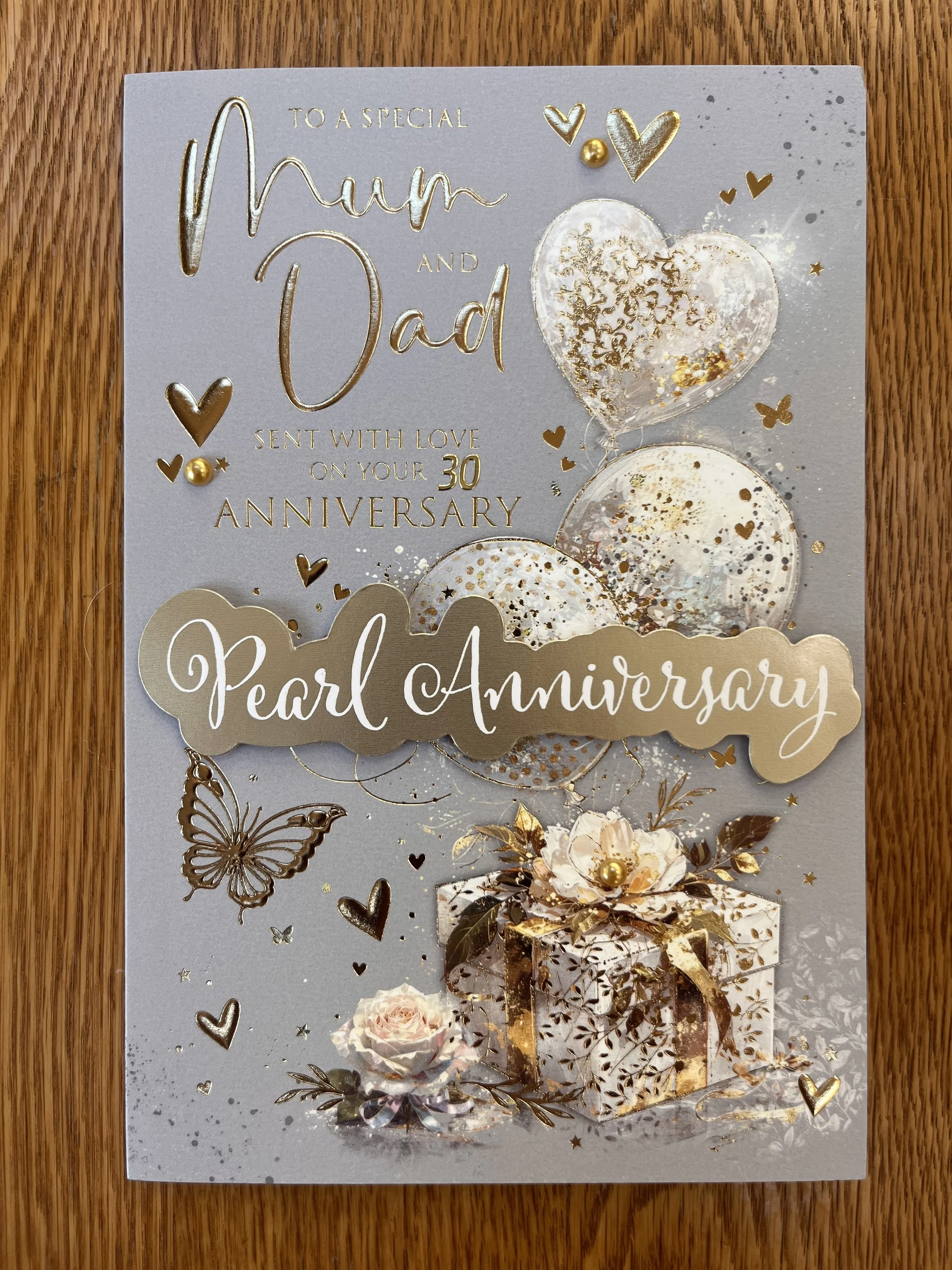 Mum and Dad Pearl anniversary Card