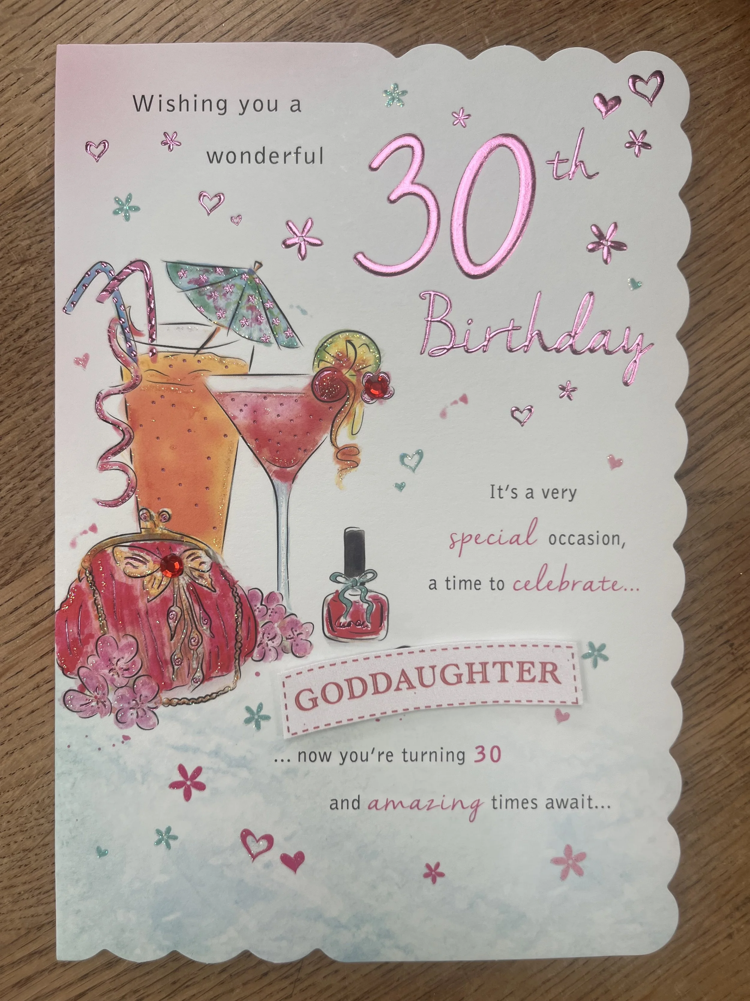 Goddaughter 30th Birthday Card