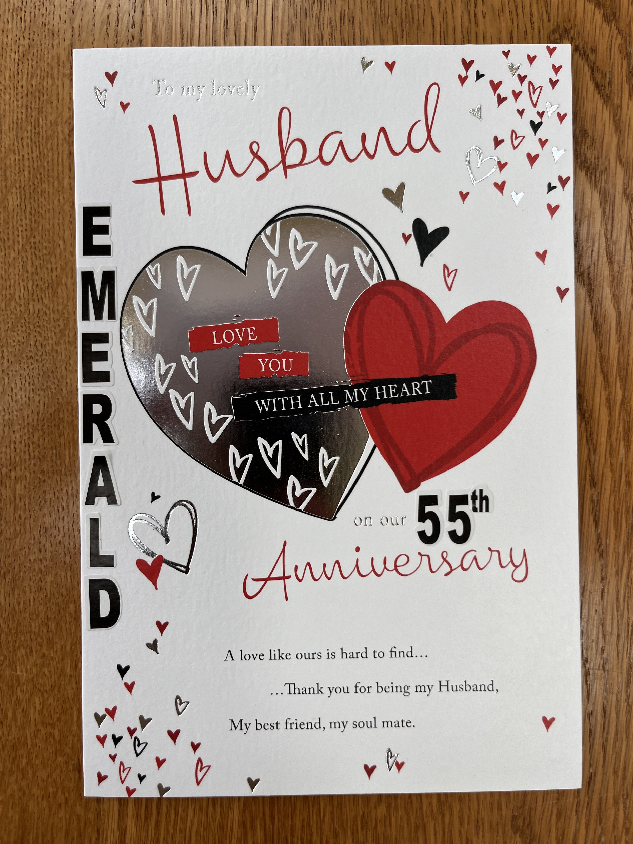 Husband 55th anniversary card