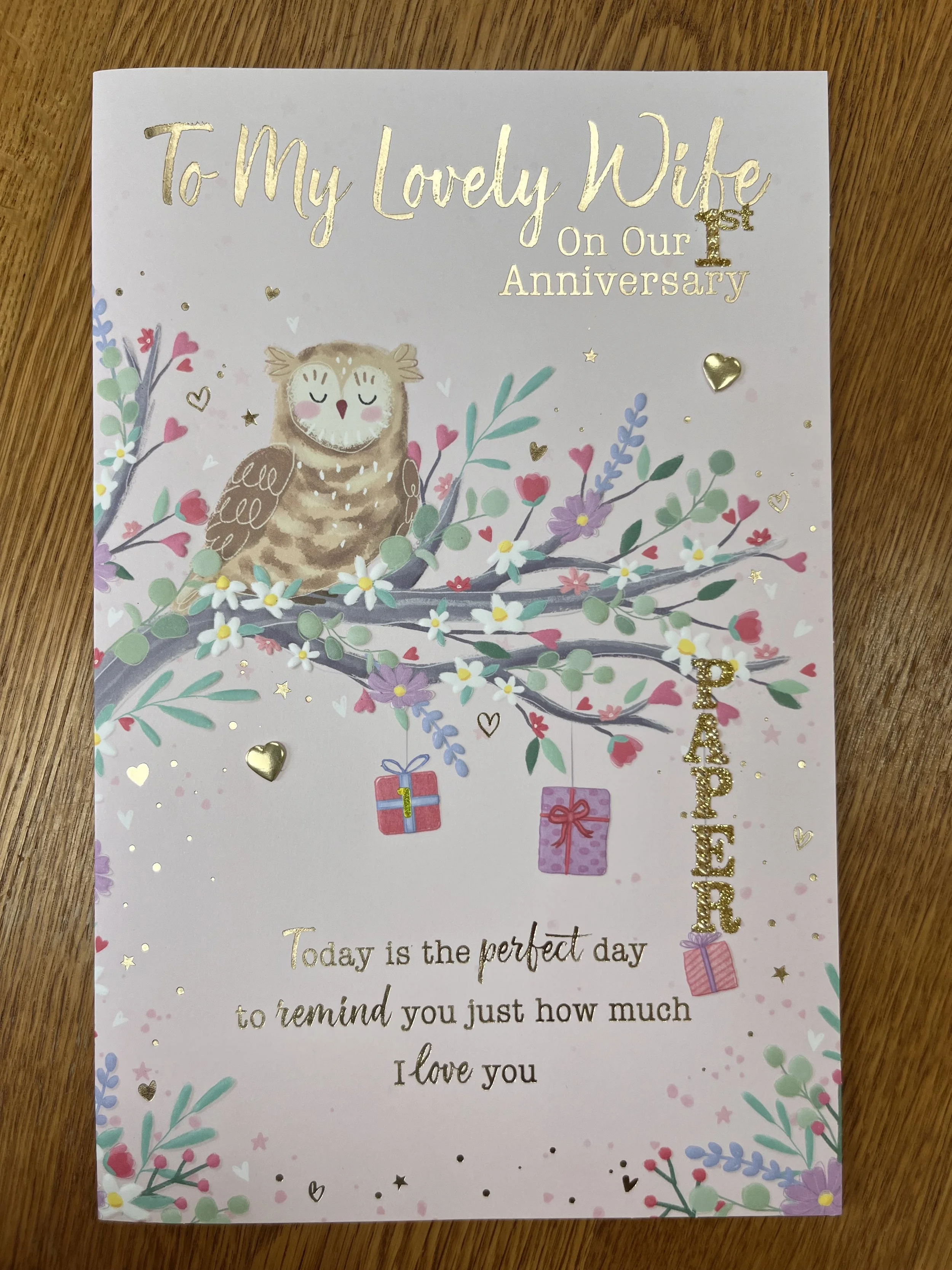 Extra Special Wife 1st Wedding anniversary Card