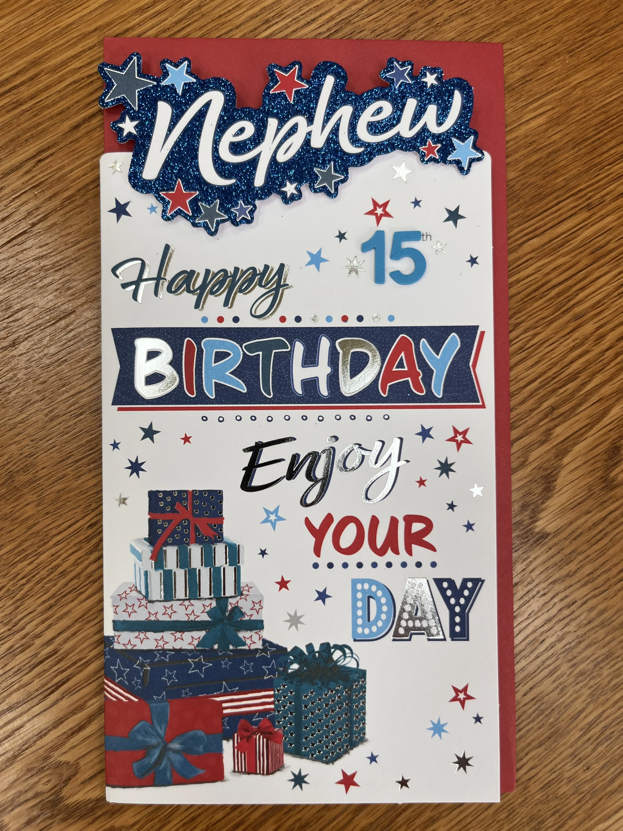 Nephew age 15  Birthday Card