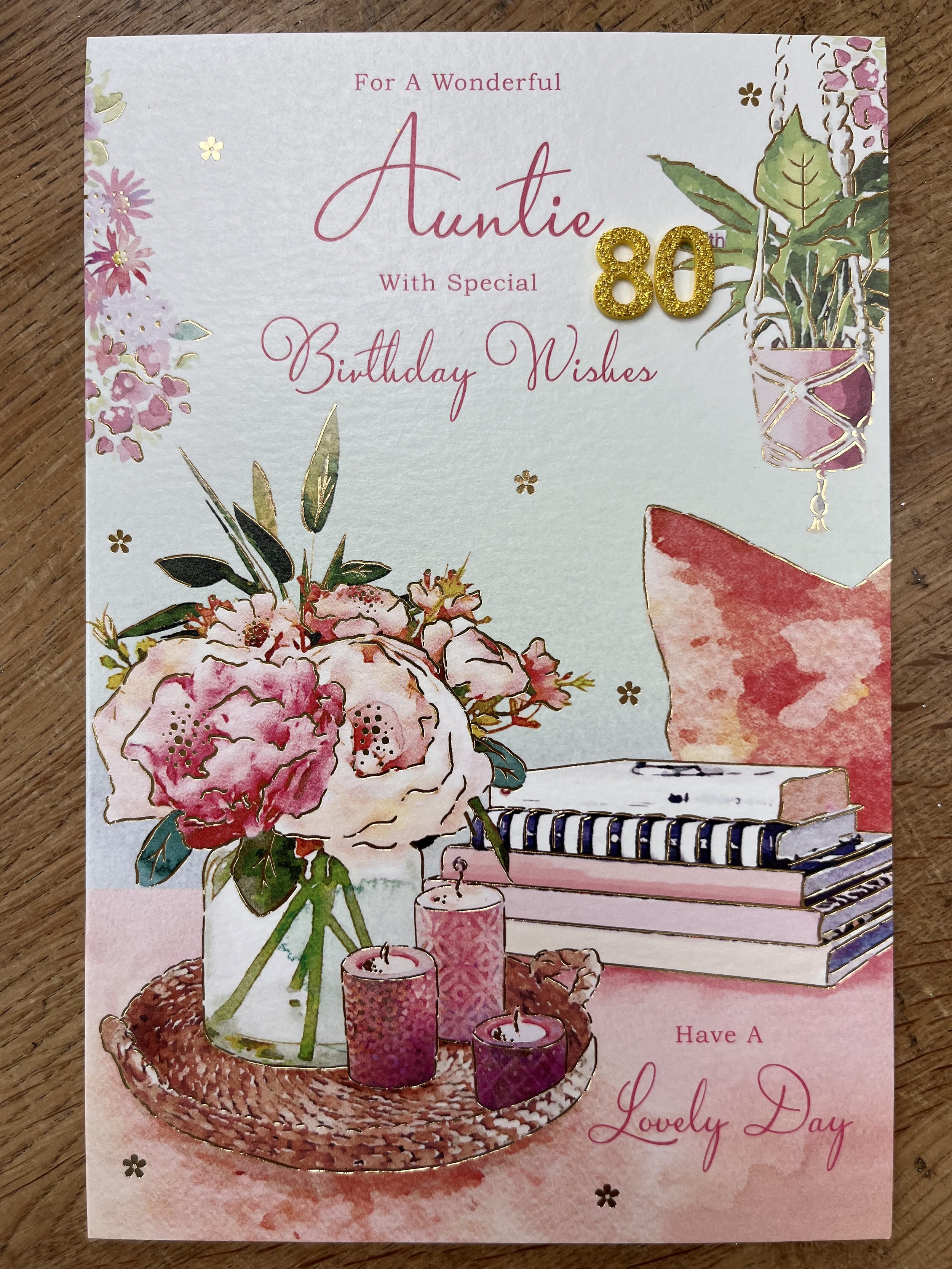 Auntie 80th Birthday Card