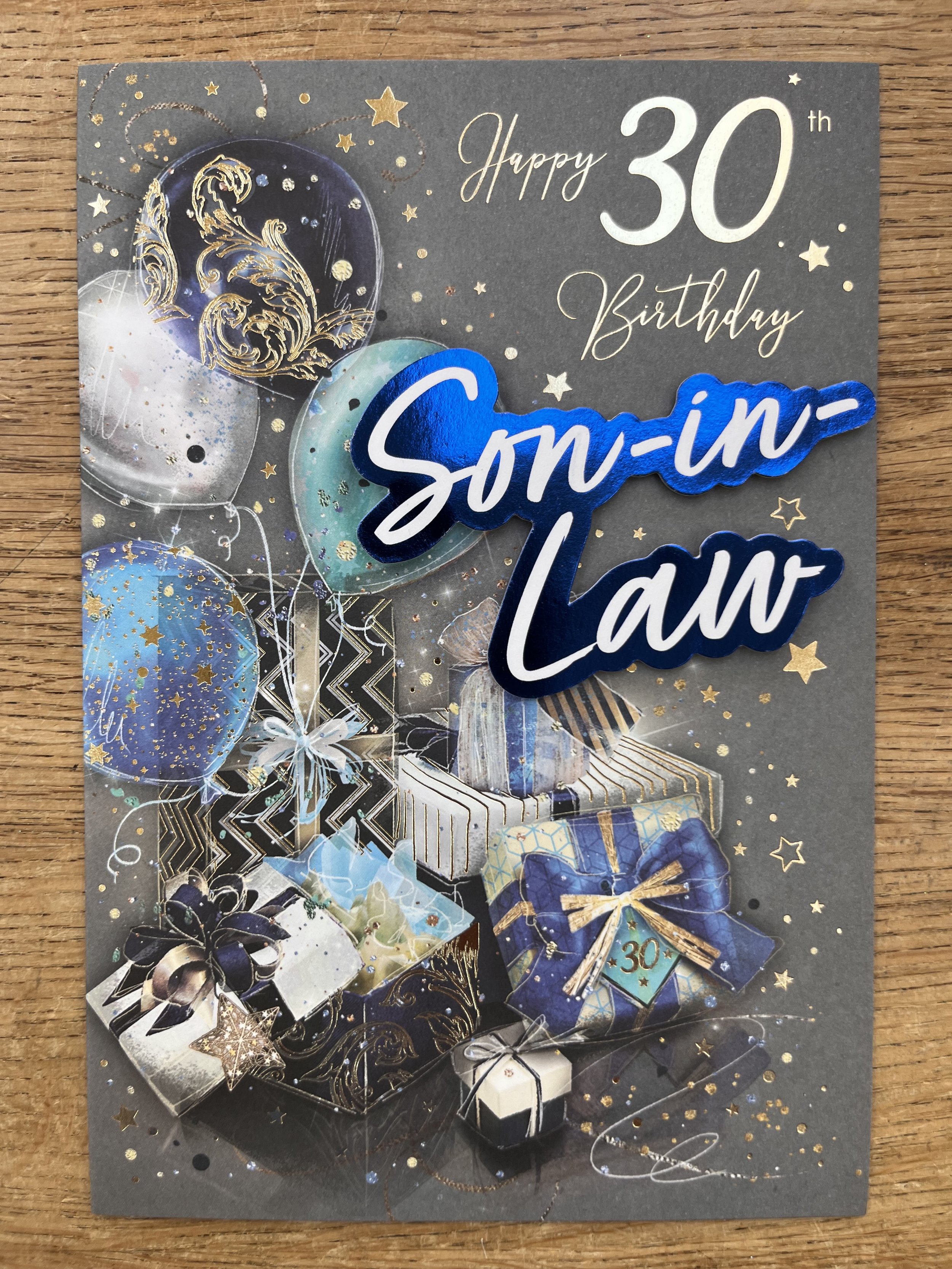 Son in law 30th birthday card