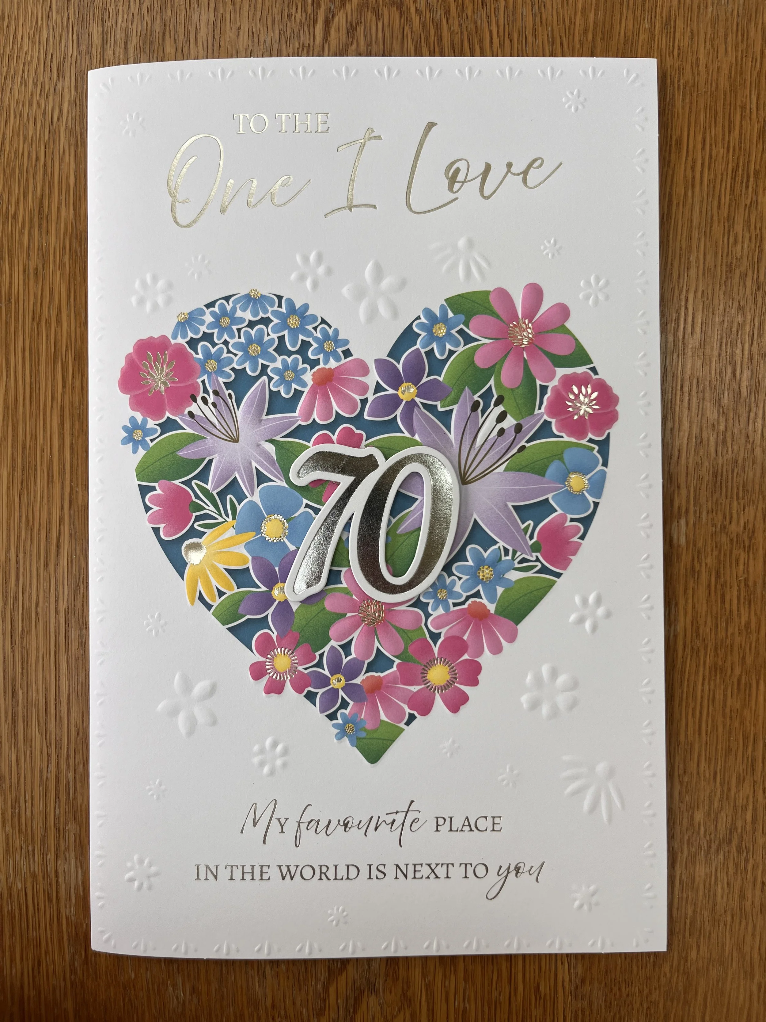 Extra Special Partner 70th birthday card