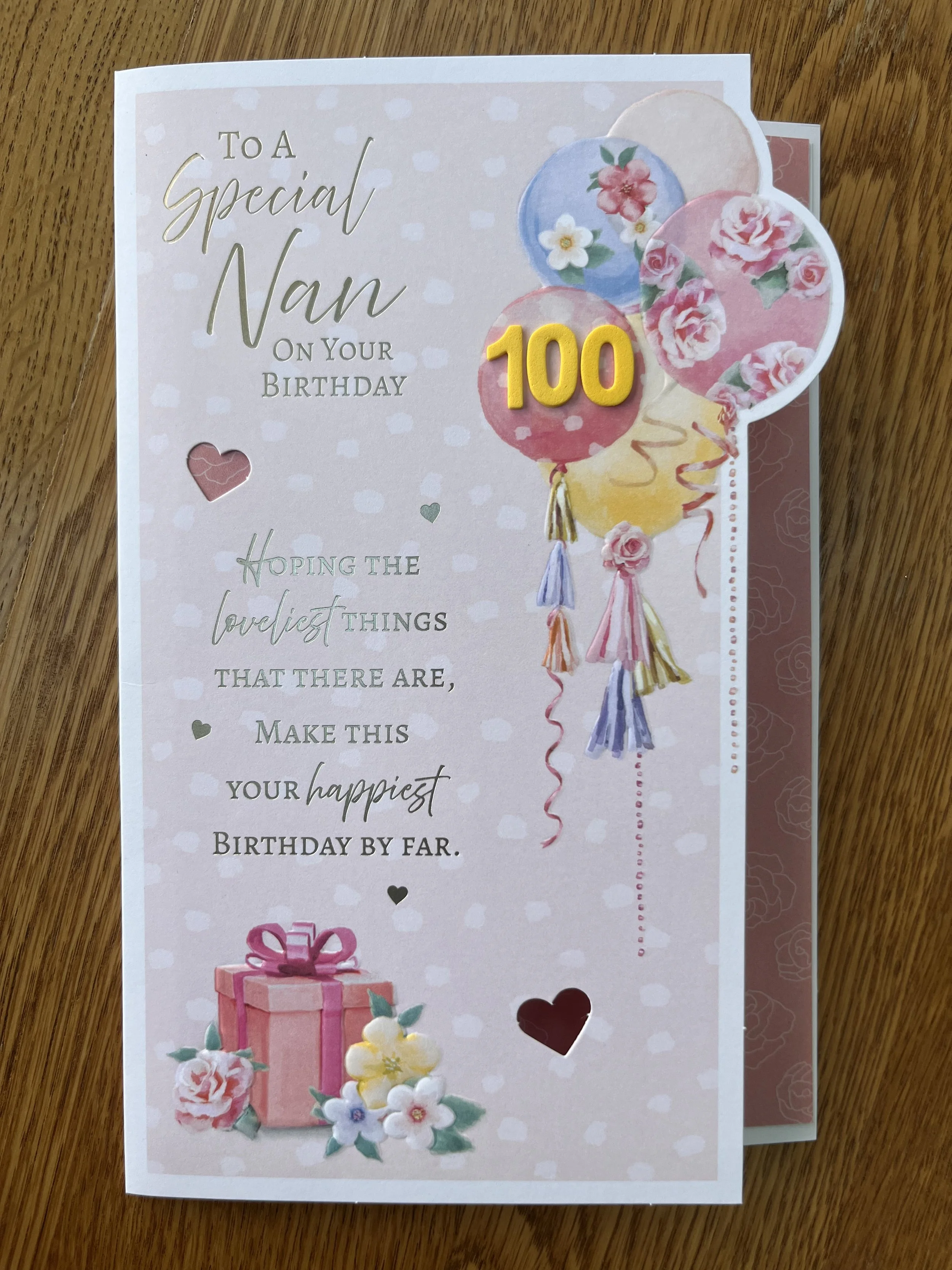 Nan 100th birthday card