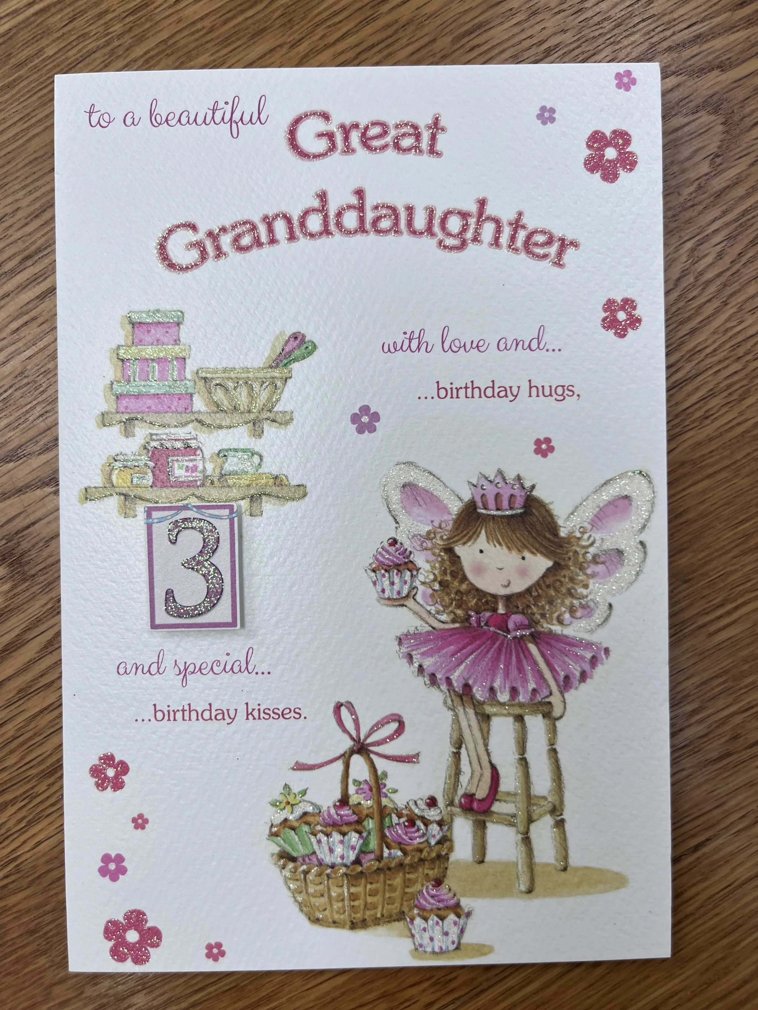 Great Granddaughter 3rd birthday card
