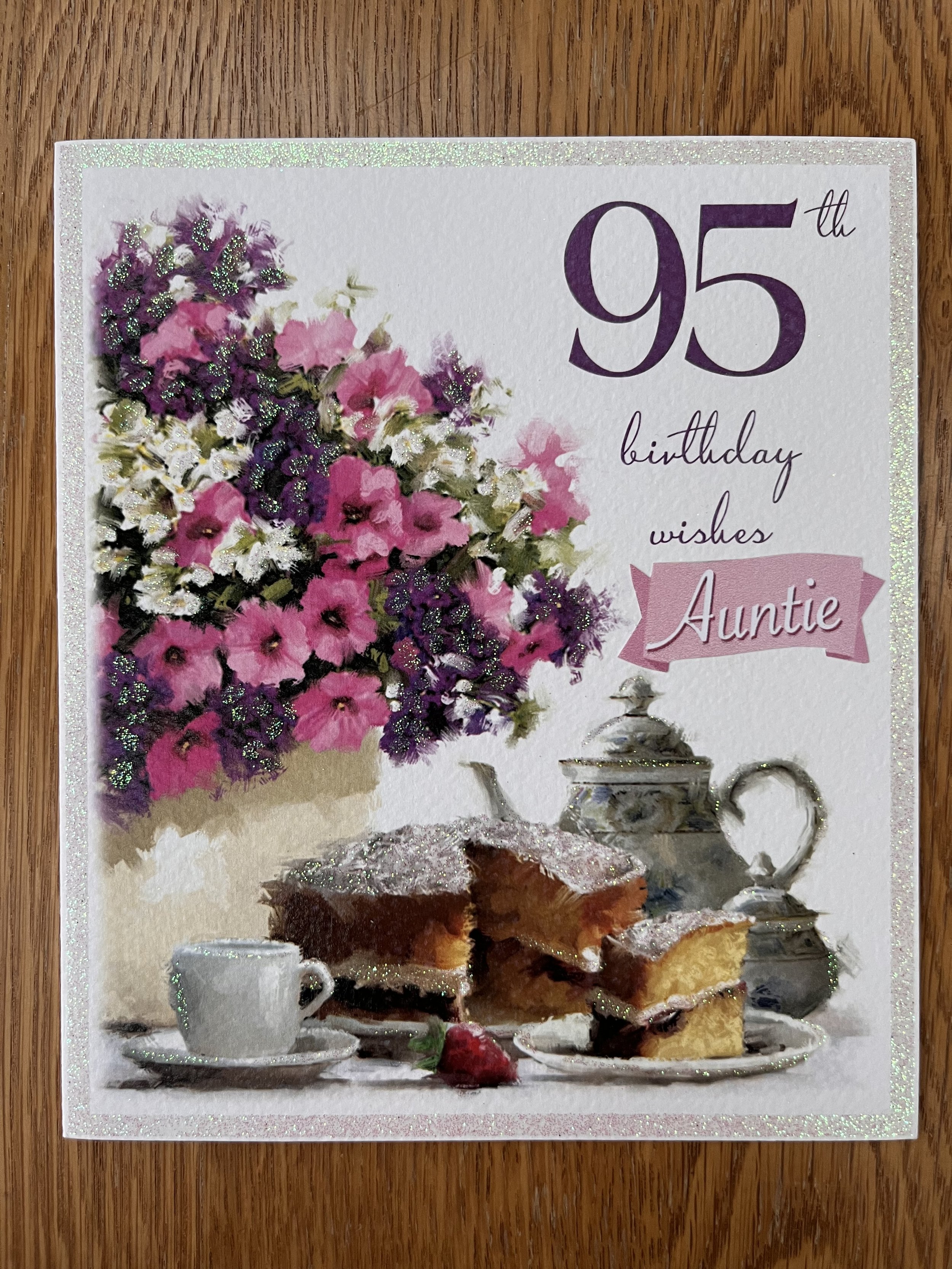 Auntie 95th birthday card