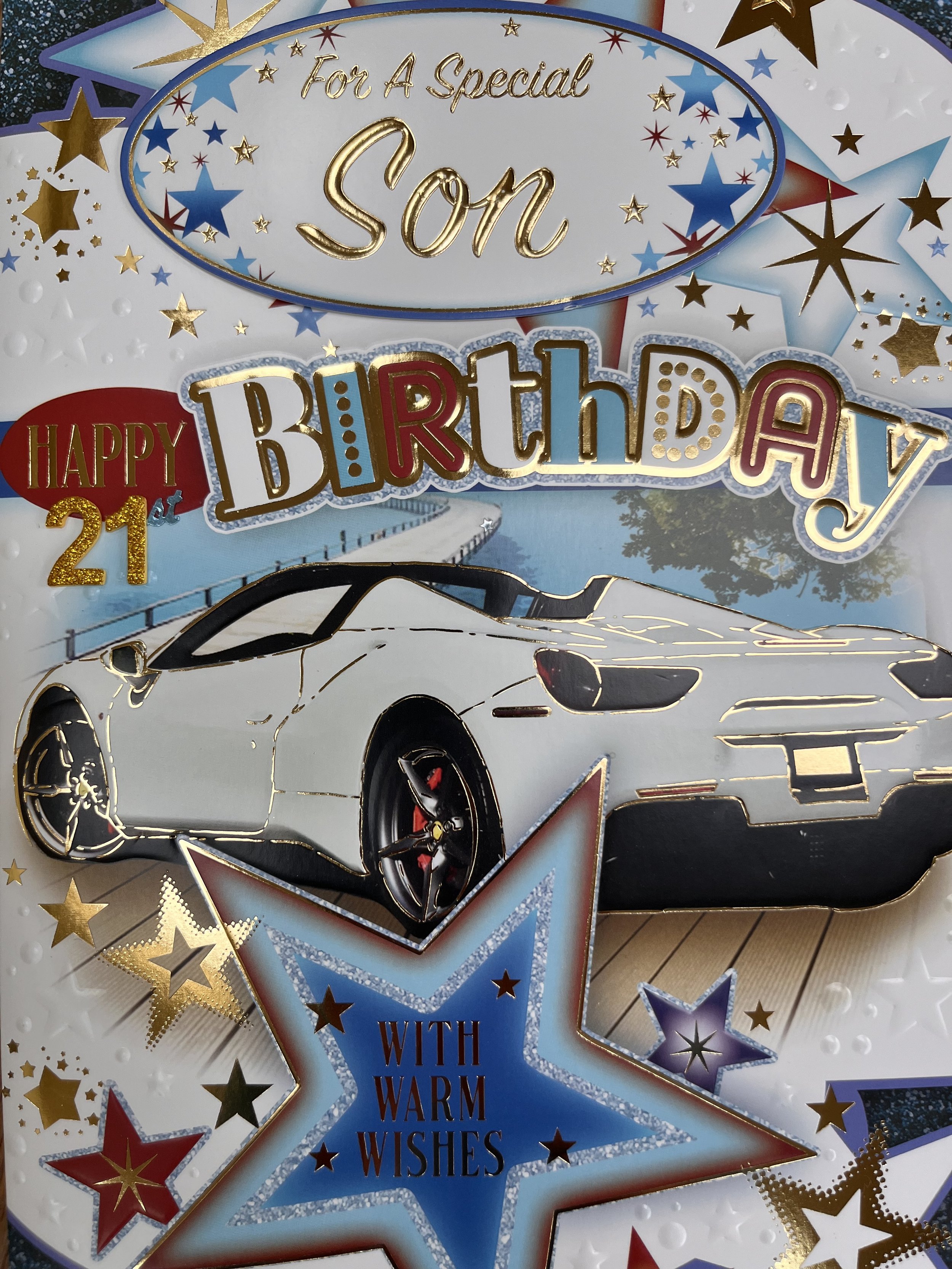 Son 21st birthday card