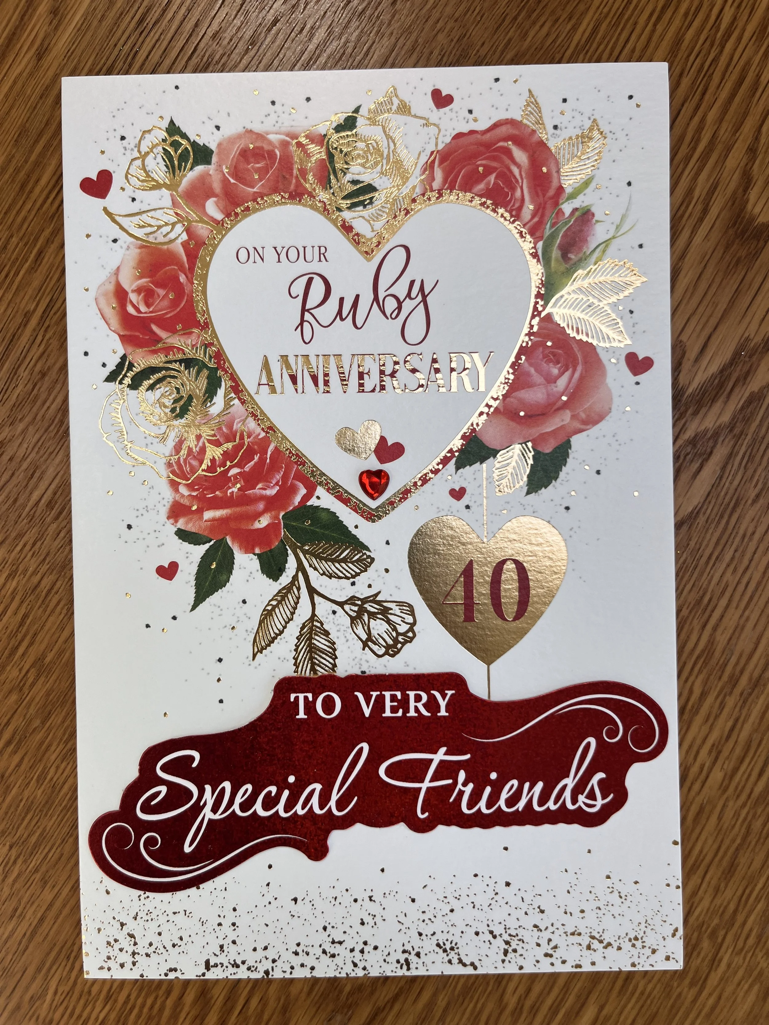 Friends Ruby anniversary card