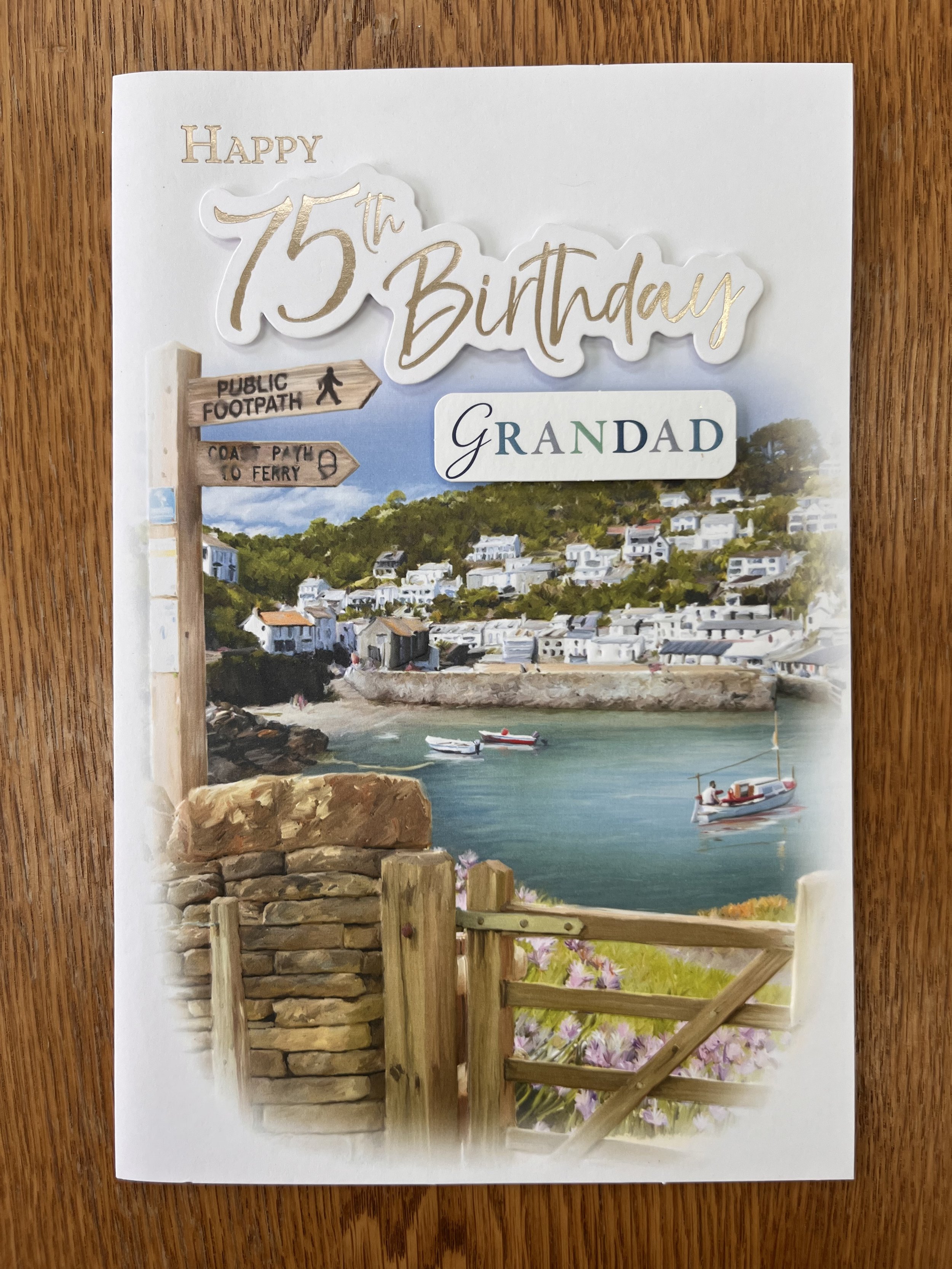Grandad 75th birthday card