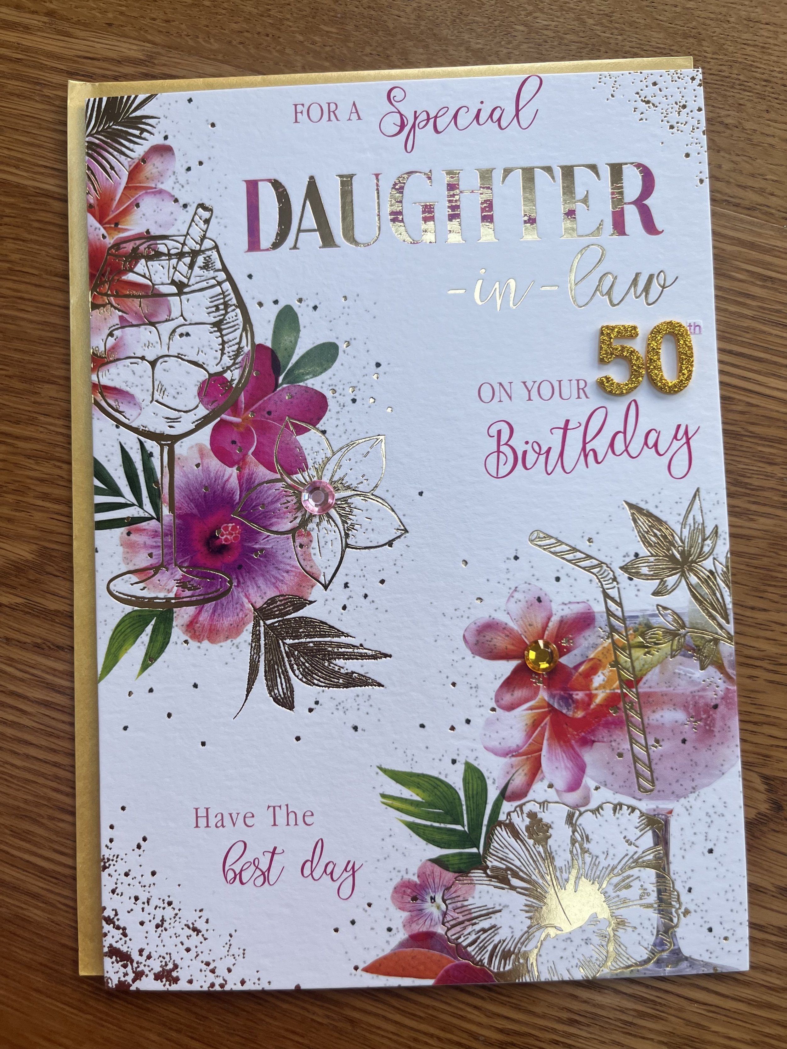 Special Daughter in Law 50th birthday card