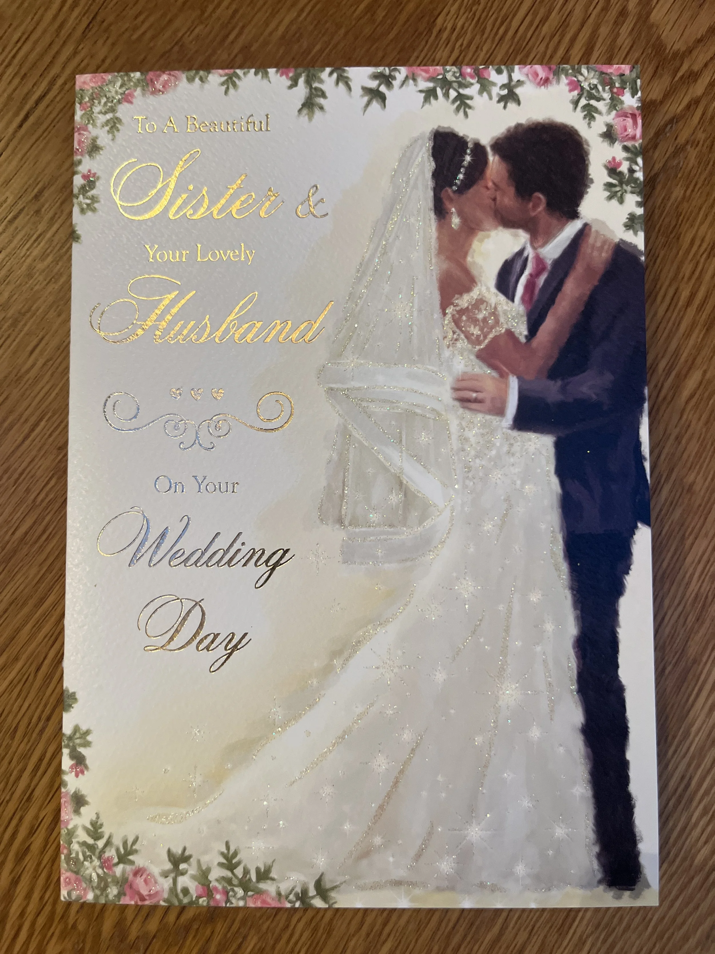 Sister and husband Wedding day card