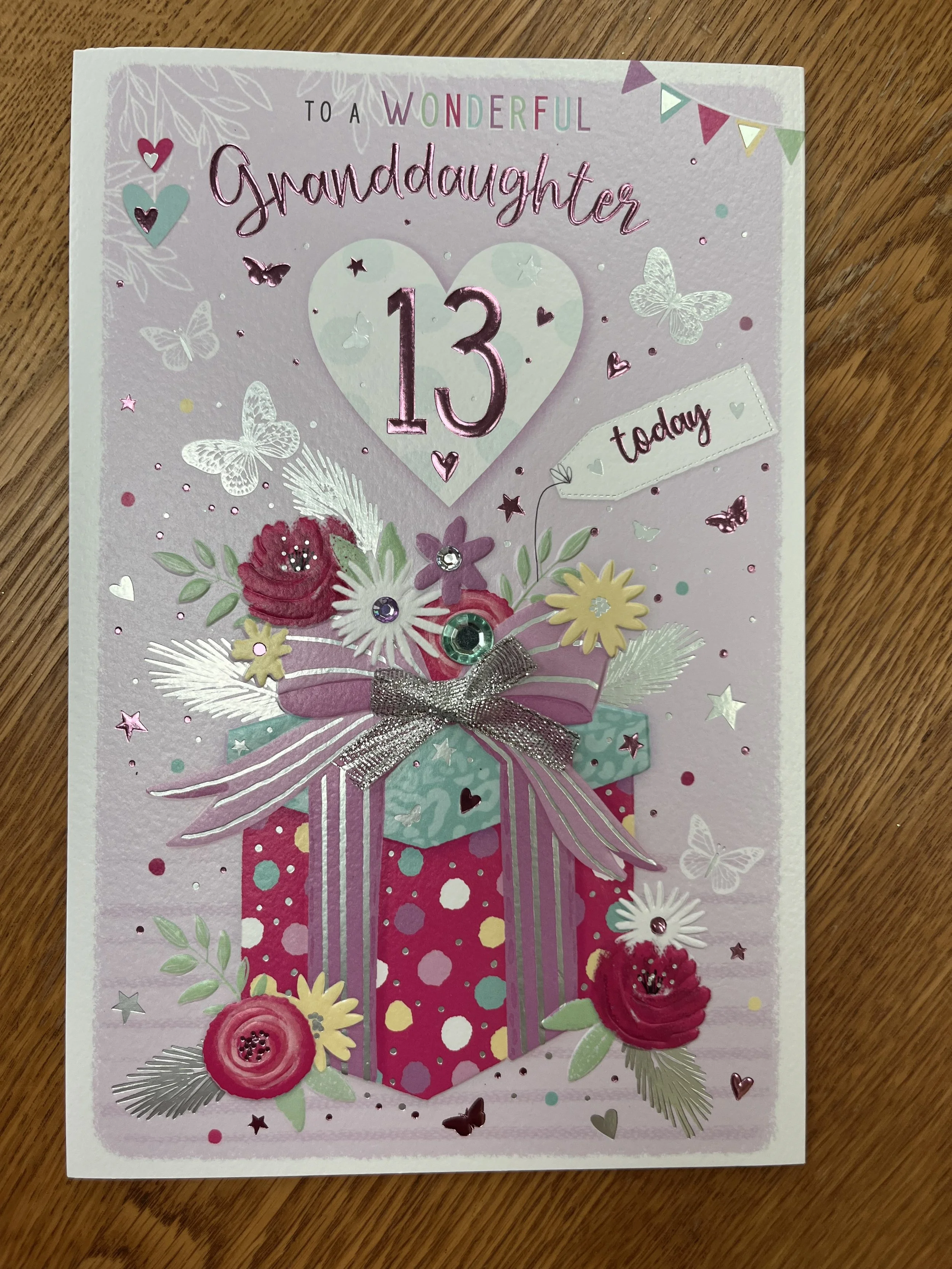 Special Granddaughter 13th birthday card