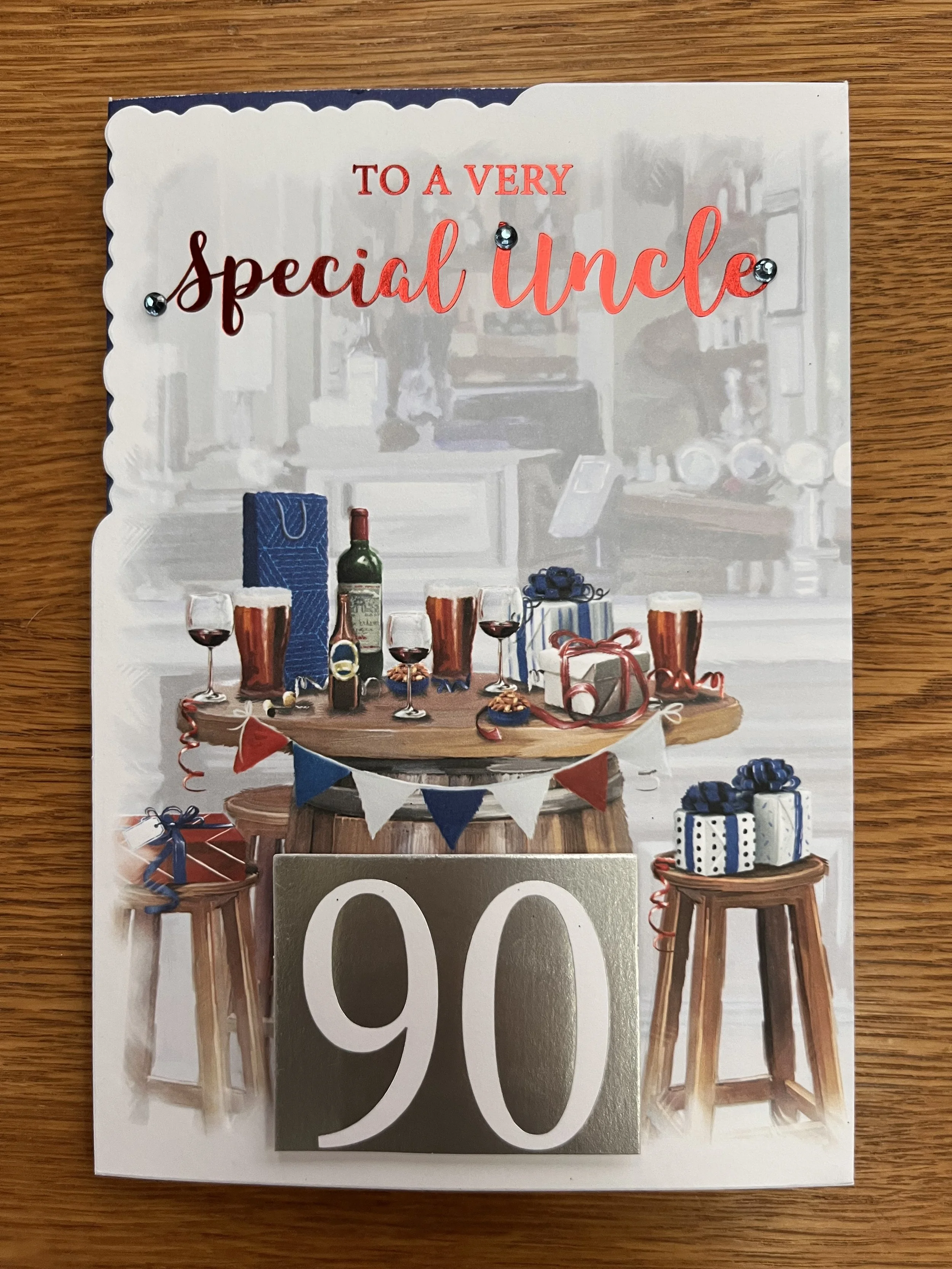 Uncle 90th Birthday card