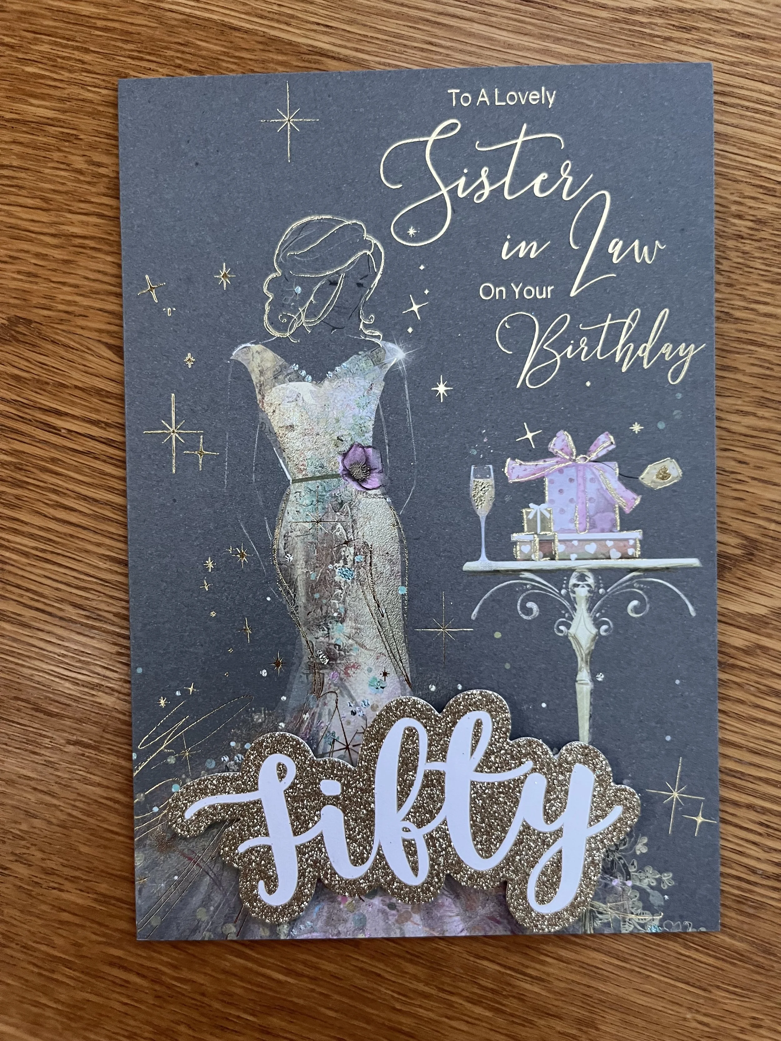 Sister-in-law 50th birthday card