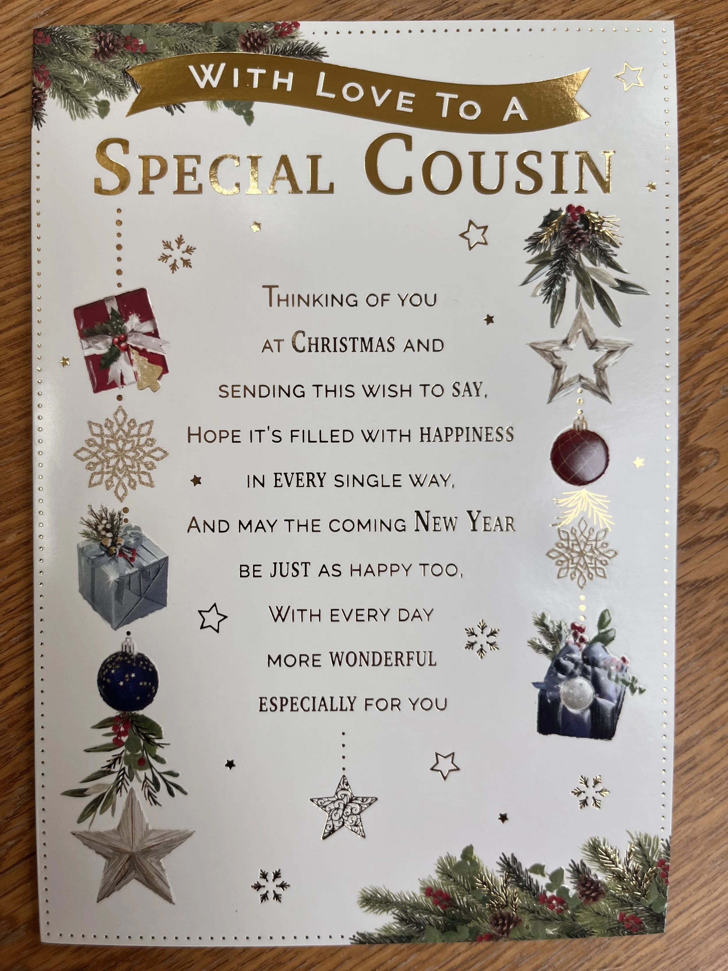 Cousin Christmas card