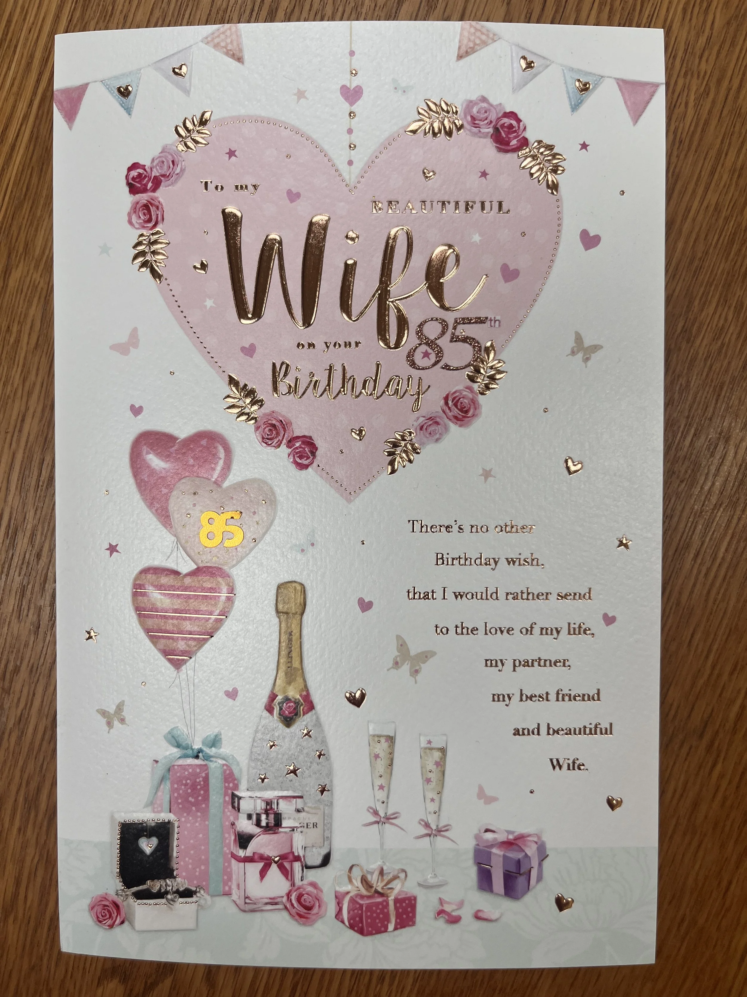 Extra Special Wife 85th Birthday Card