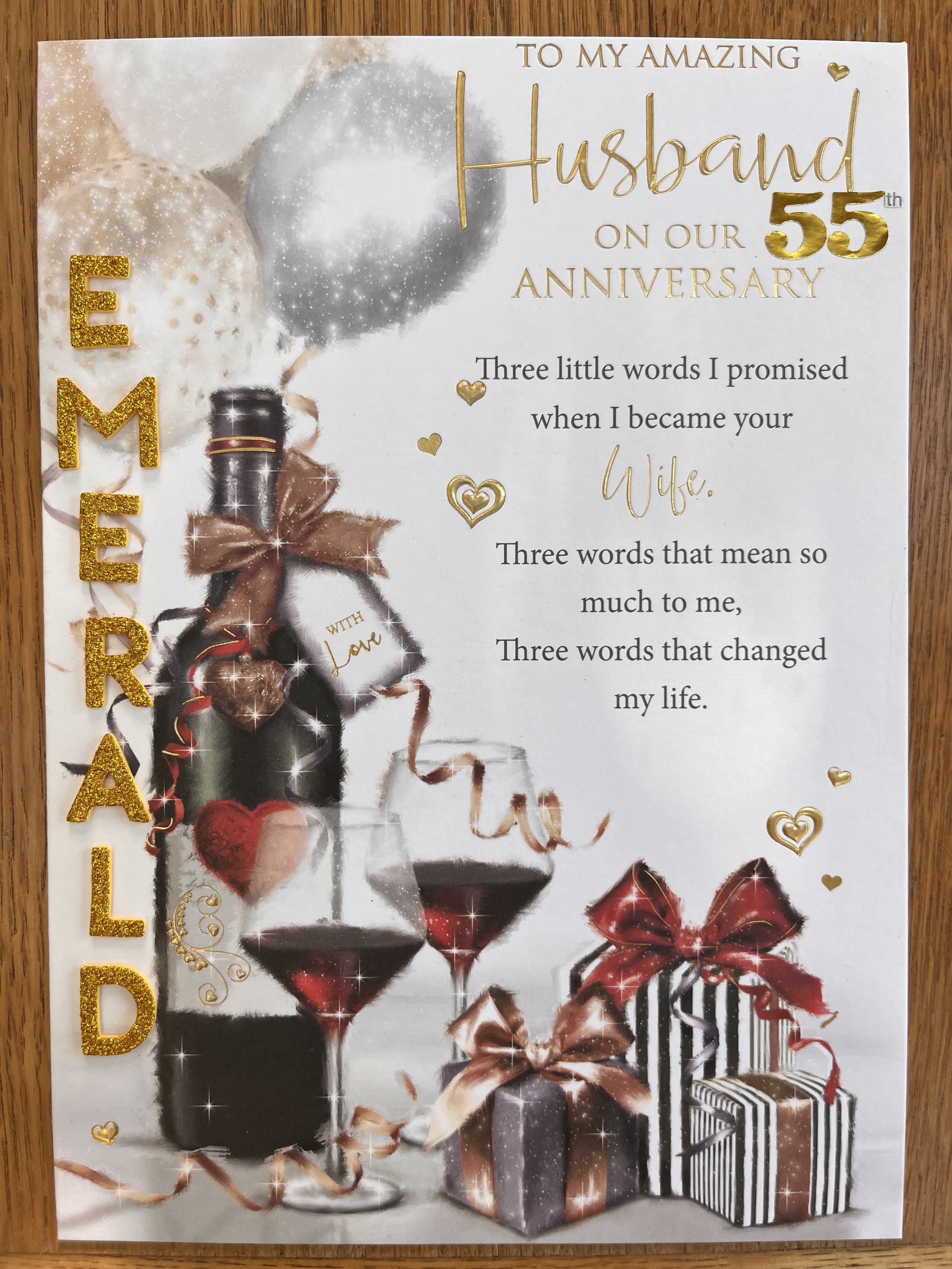 Husband 55th anniversary card