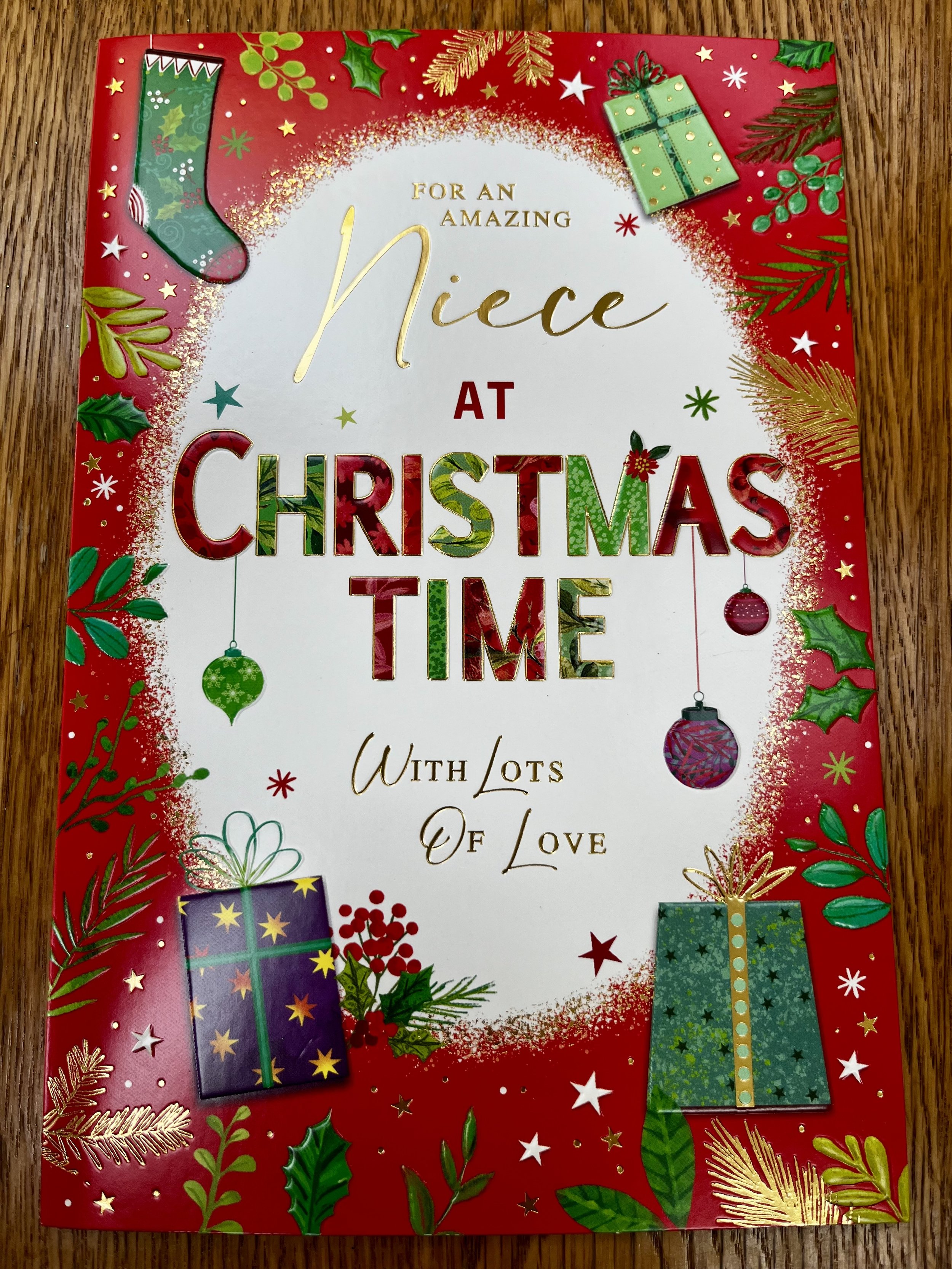 Niece christmas  card