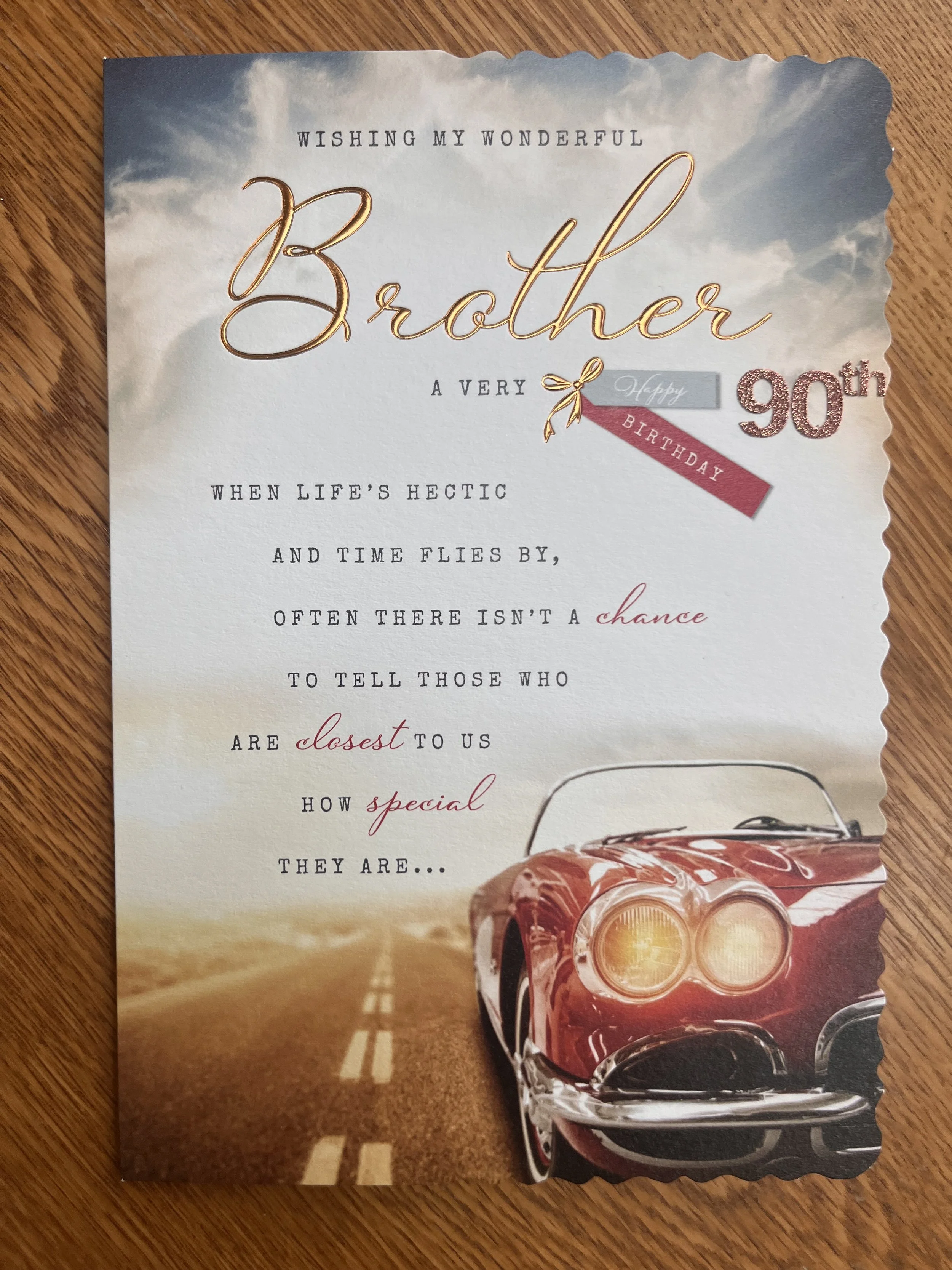 Special Brother 90th Birthday card