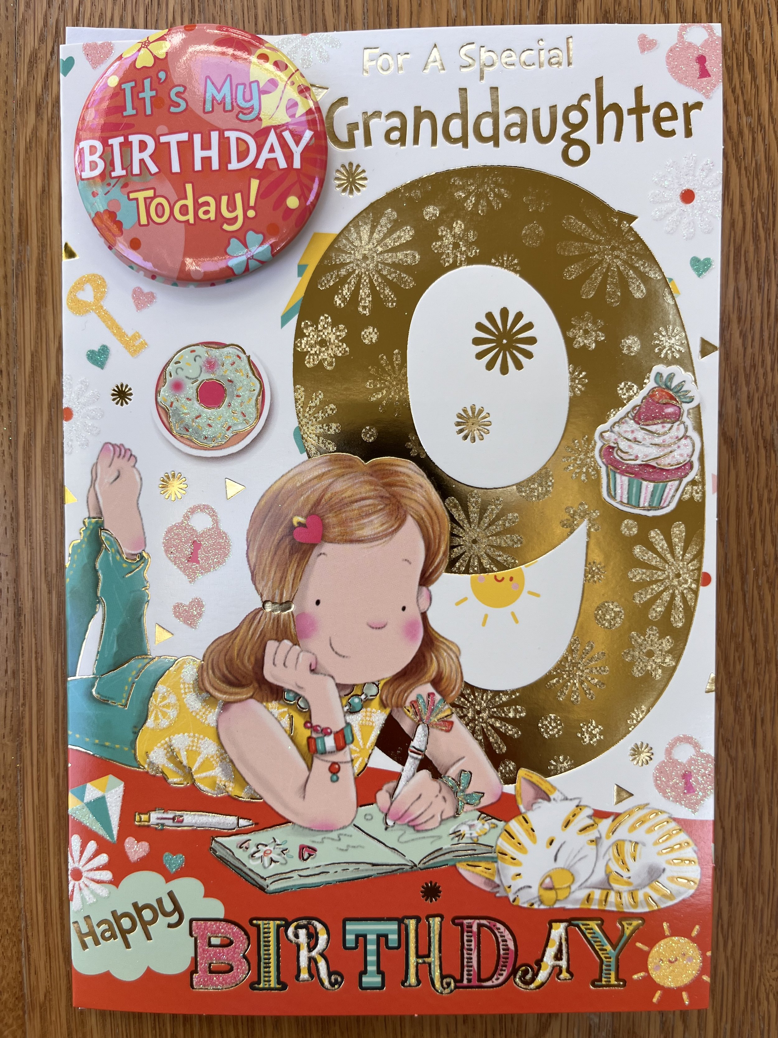 Granddaughter age 9 birthday card
