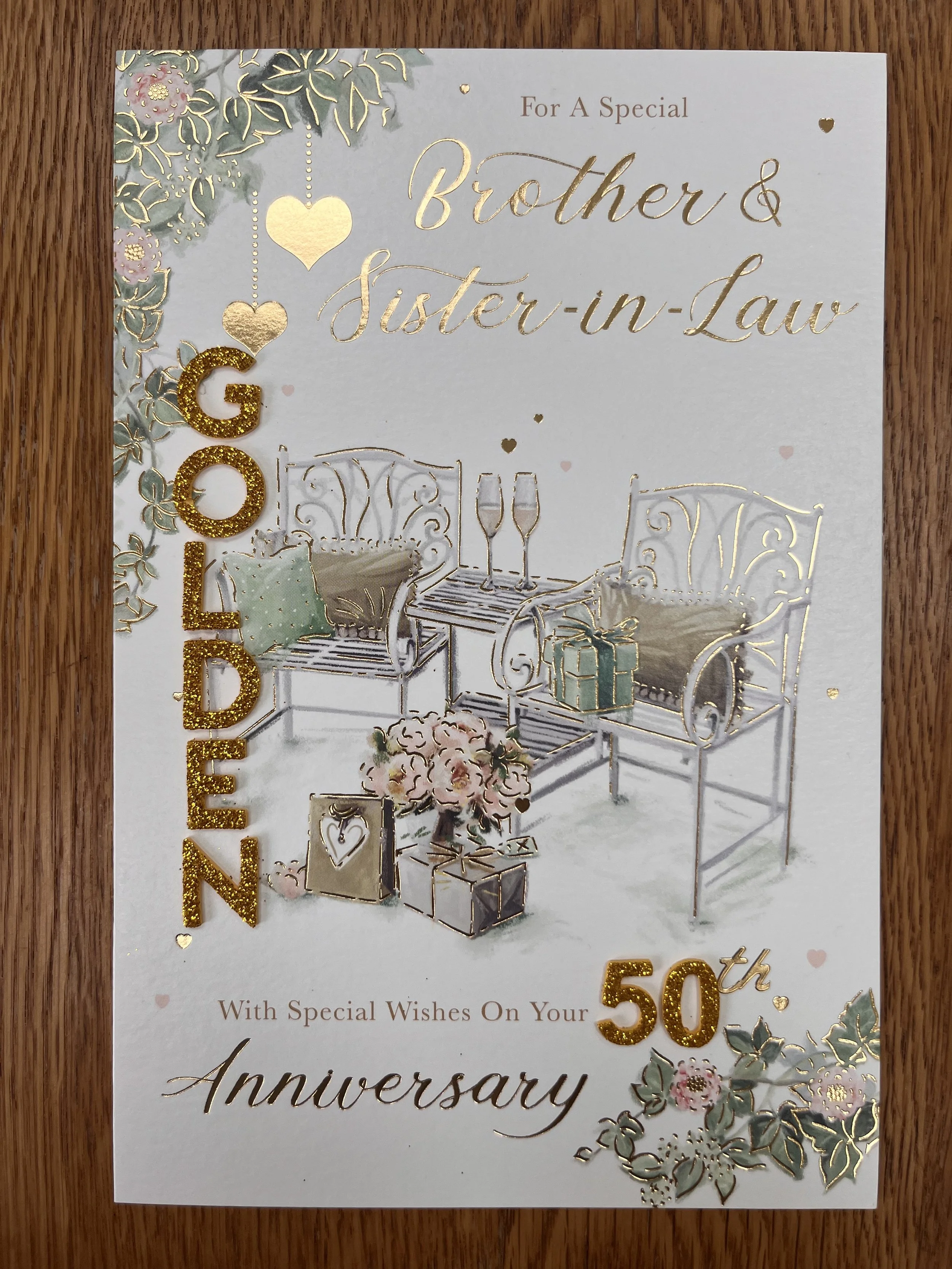 Brother and Sister in law Golden anniversary Card
