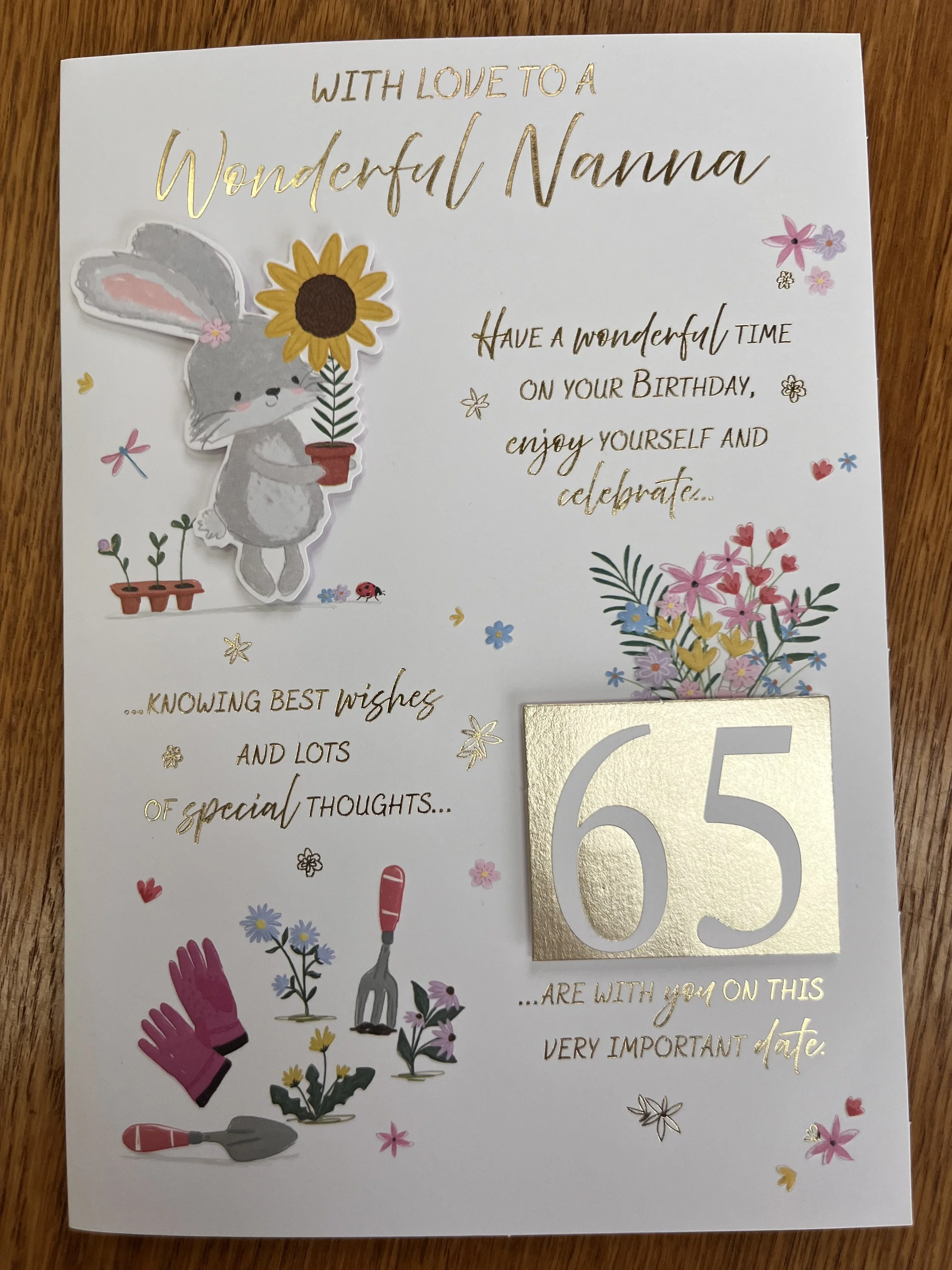 Nanna 65th Birthday card