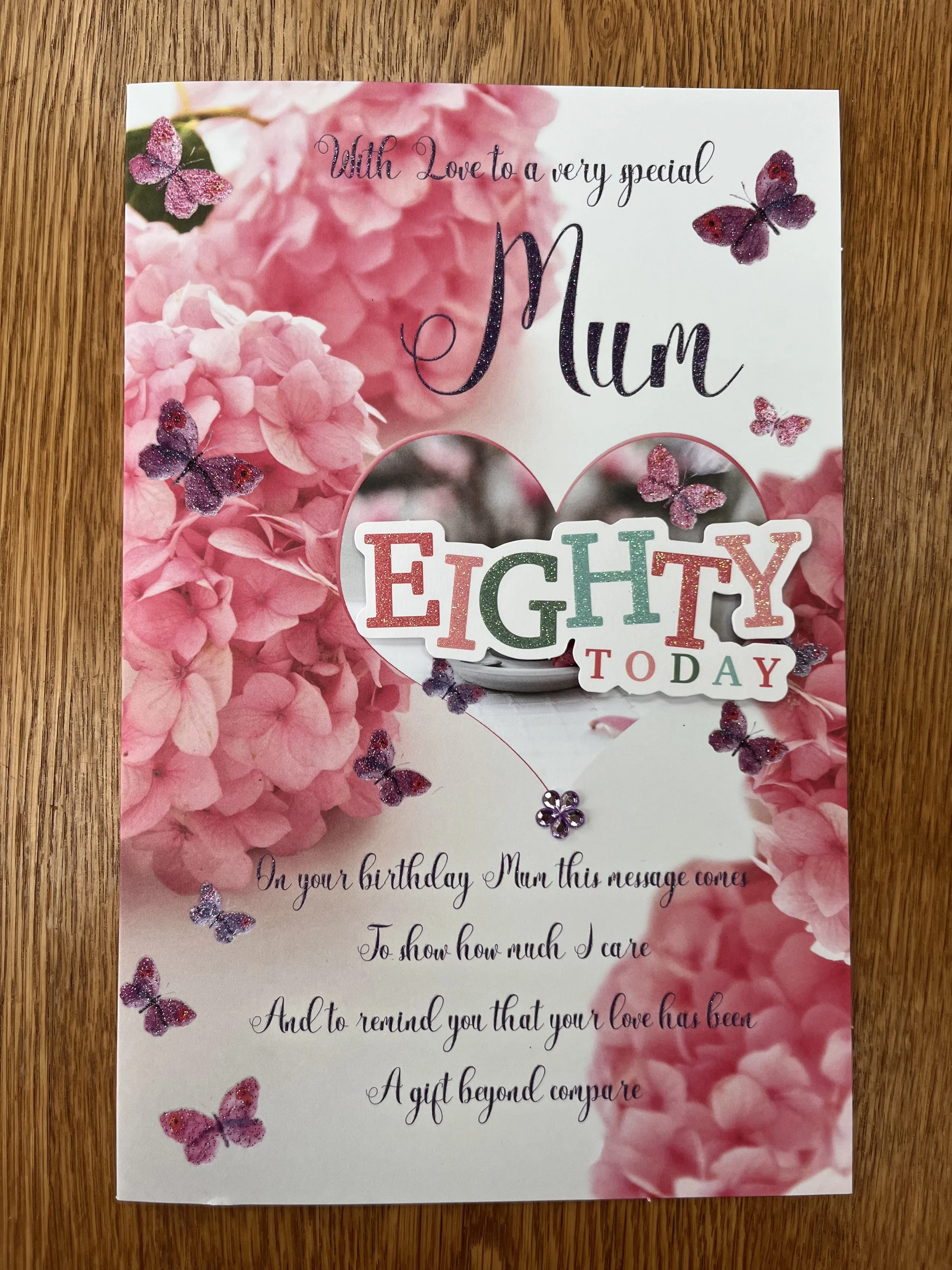 Special Mum 80th birthday card
